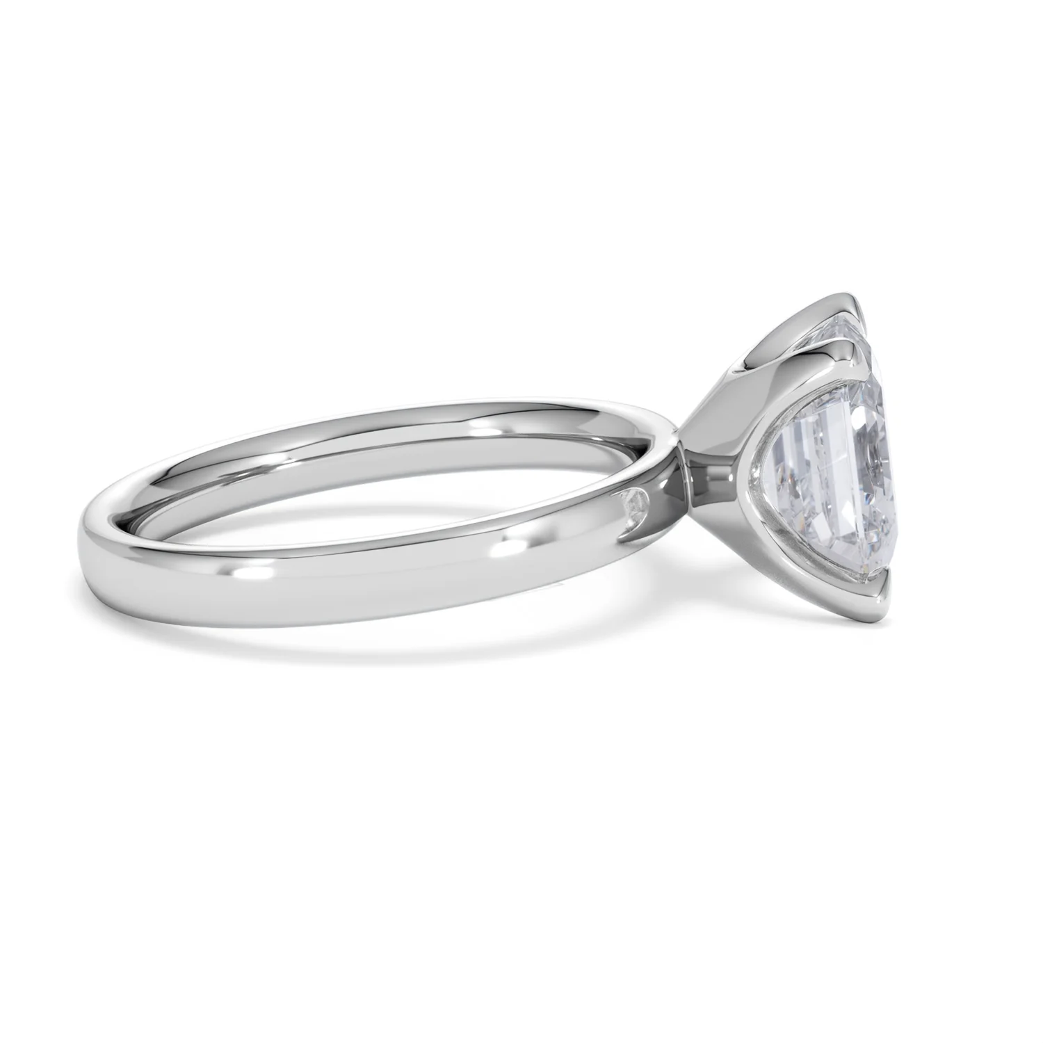 Origin 3.00ct Asscher Cut Lab Diamond Solitaire Engagement Ring in 18K White Gold - Image 26