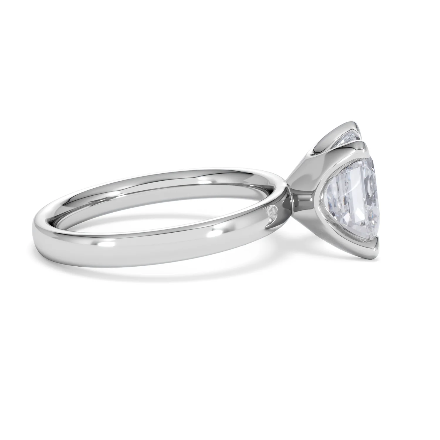 Origin 3.00ct Asscher Cut Lab Diamond Solitaire Engagement Ring in 18K White Gold - Image 27