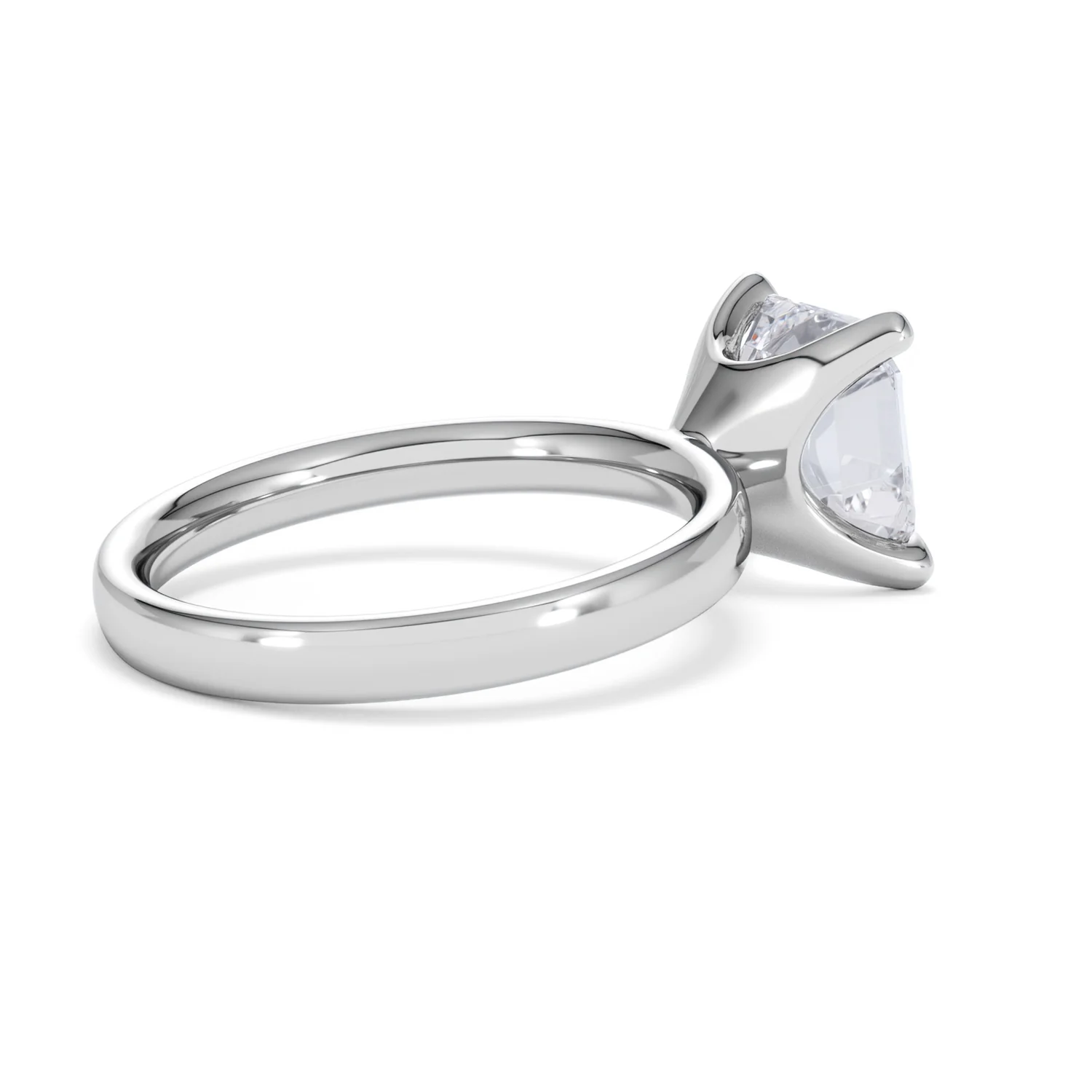 Origin 3.00ct Asscher Cut Lab Diamond Solitaire Engagement Ring in 18K White Gold - Image 34