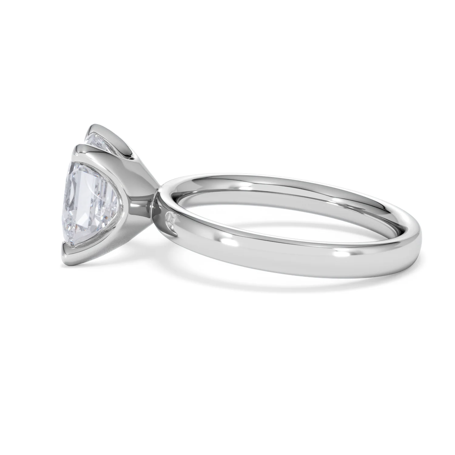 Origin 3.00ct Asscher Cut Lab Diamond Solitaire Engagement Ring in 18K White Gold - Image 66
