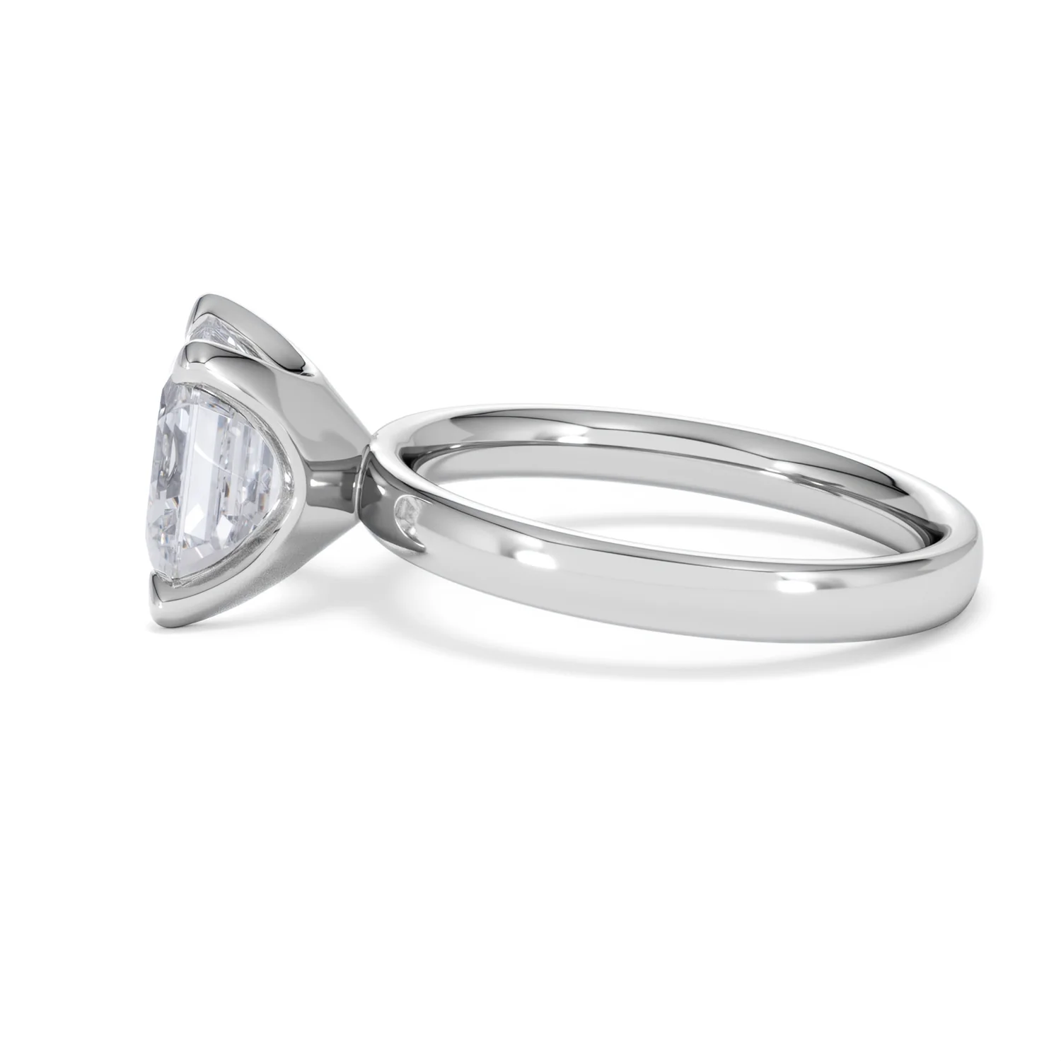 Origin 3.00ct Asscher Cut Lab Diamond Solitaire Engagement Ring in 18K White Gold - Image 67
