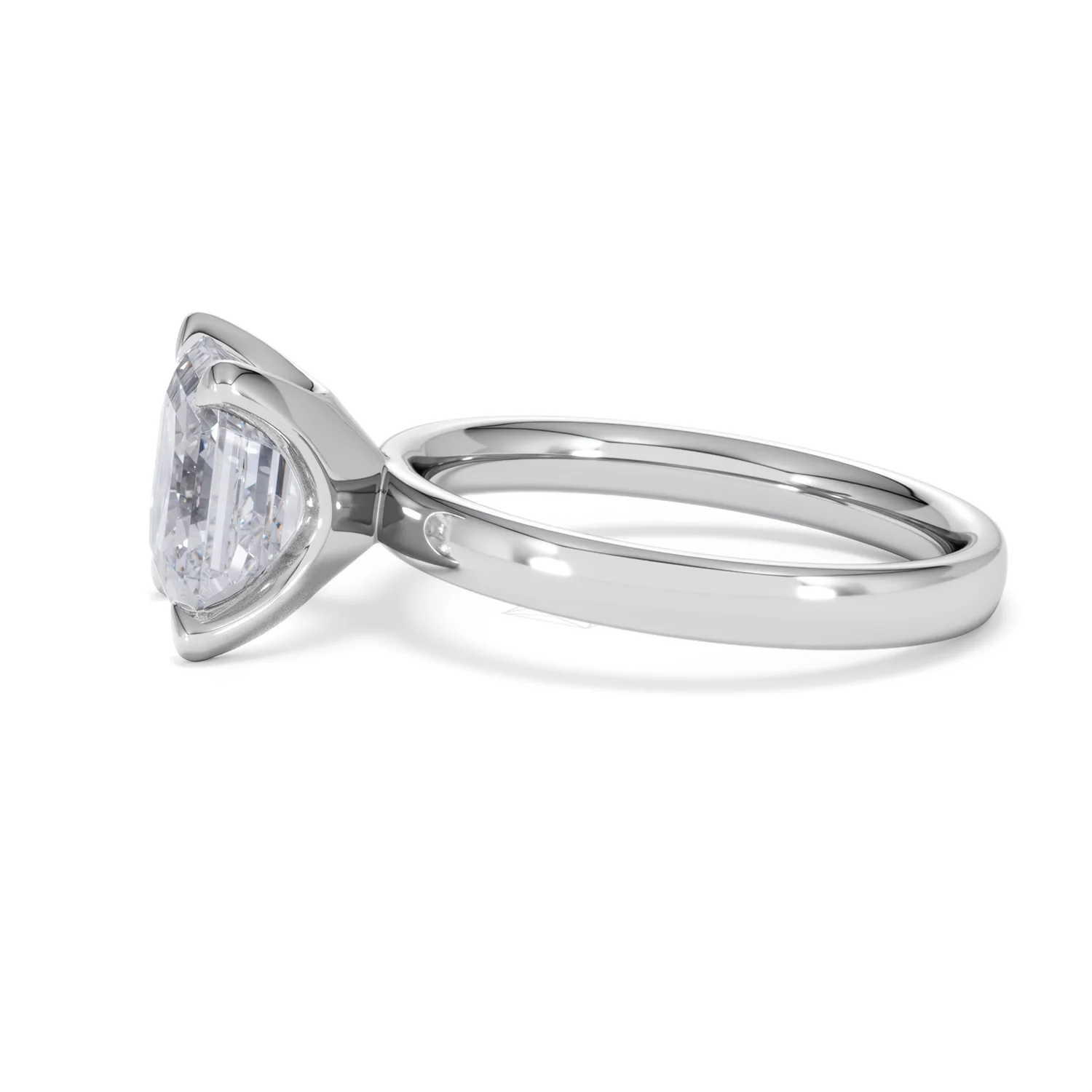 Origin 3.00ct Asscher Cut Lab Diamond Solitaire Engagement Ring in 18K White Gold - Image 69
