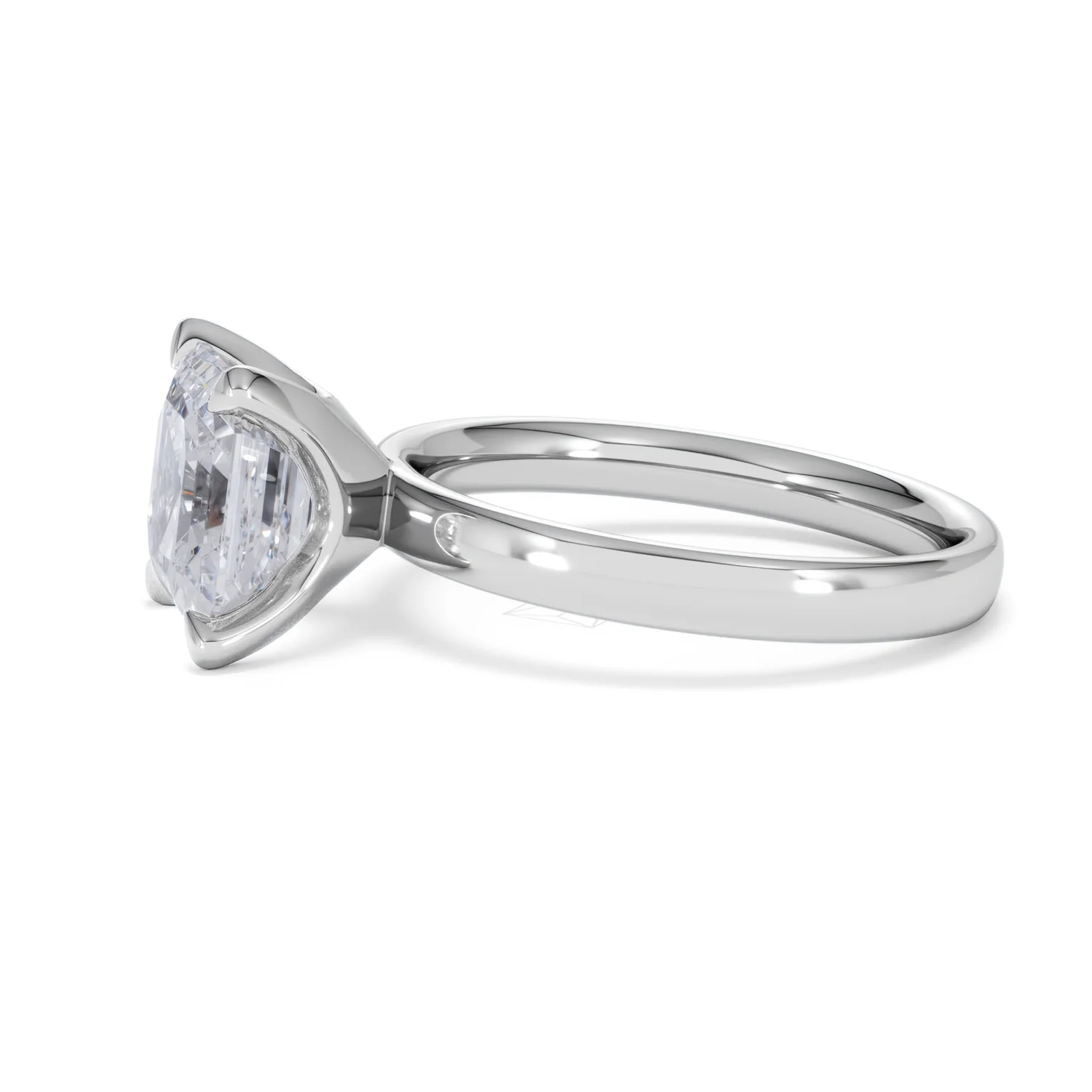 Origin 3.00ct Asscher Cut Lab Diamond Solitaire Engagement Ring in 18K White Gold - Image 70