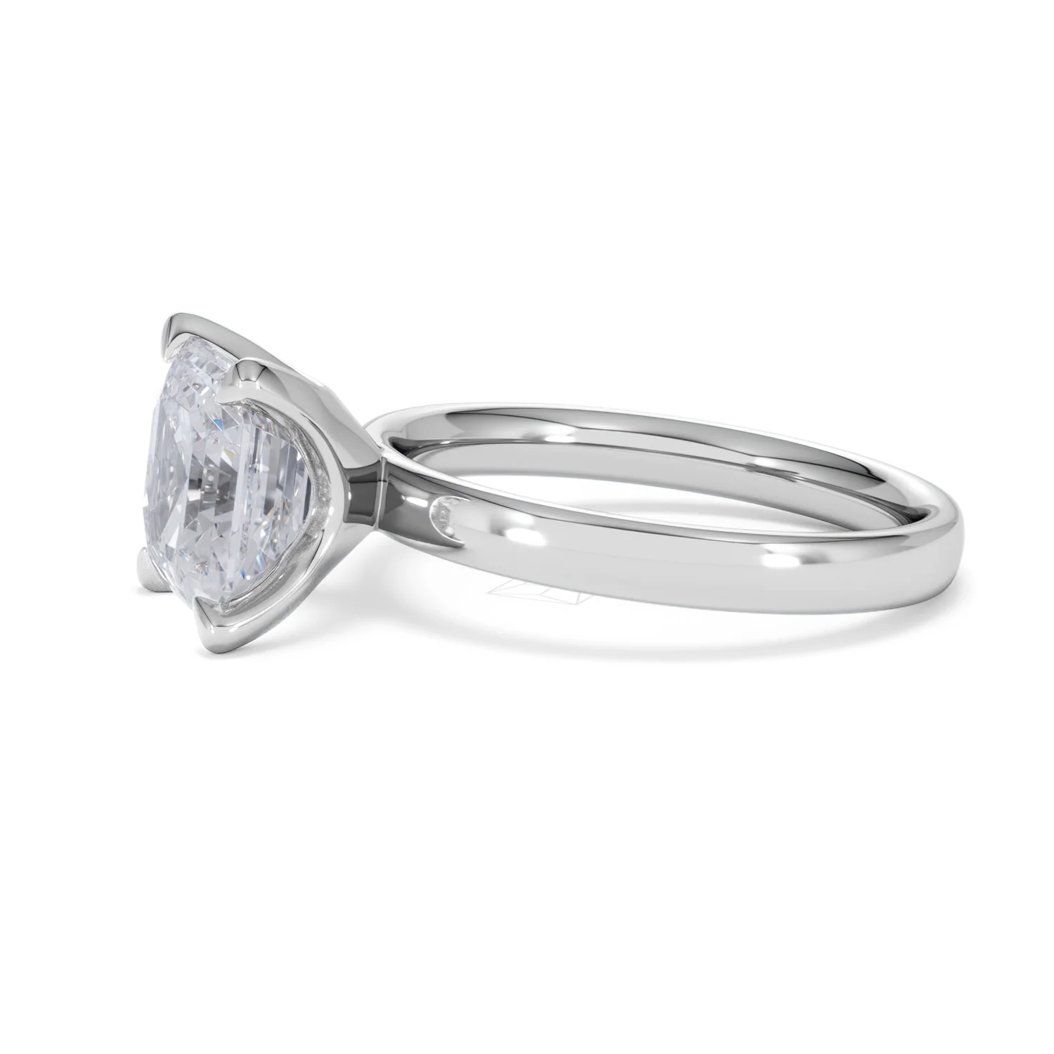 Origin 3.00ct Asscher Cut Lab Diamond Solitaire Engagement Ring in 18K White Gold - Image 71