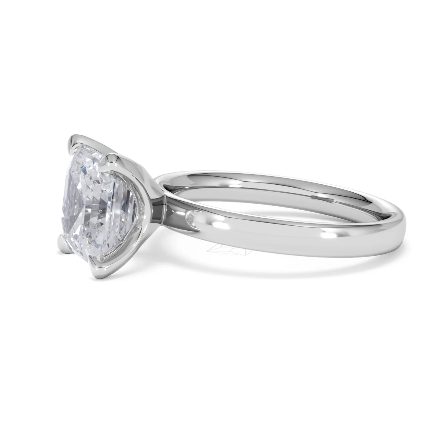 Origin 3.00ct Asscher Cut Lab Diamond Solitaire Engagement Ring in 18K White Gold - Image 72