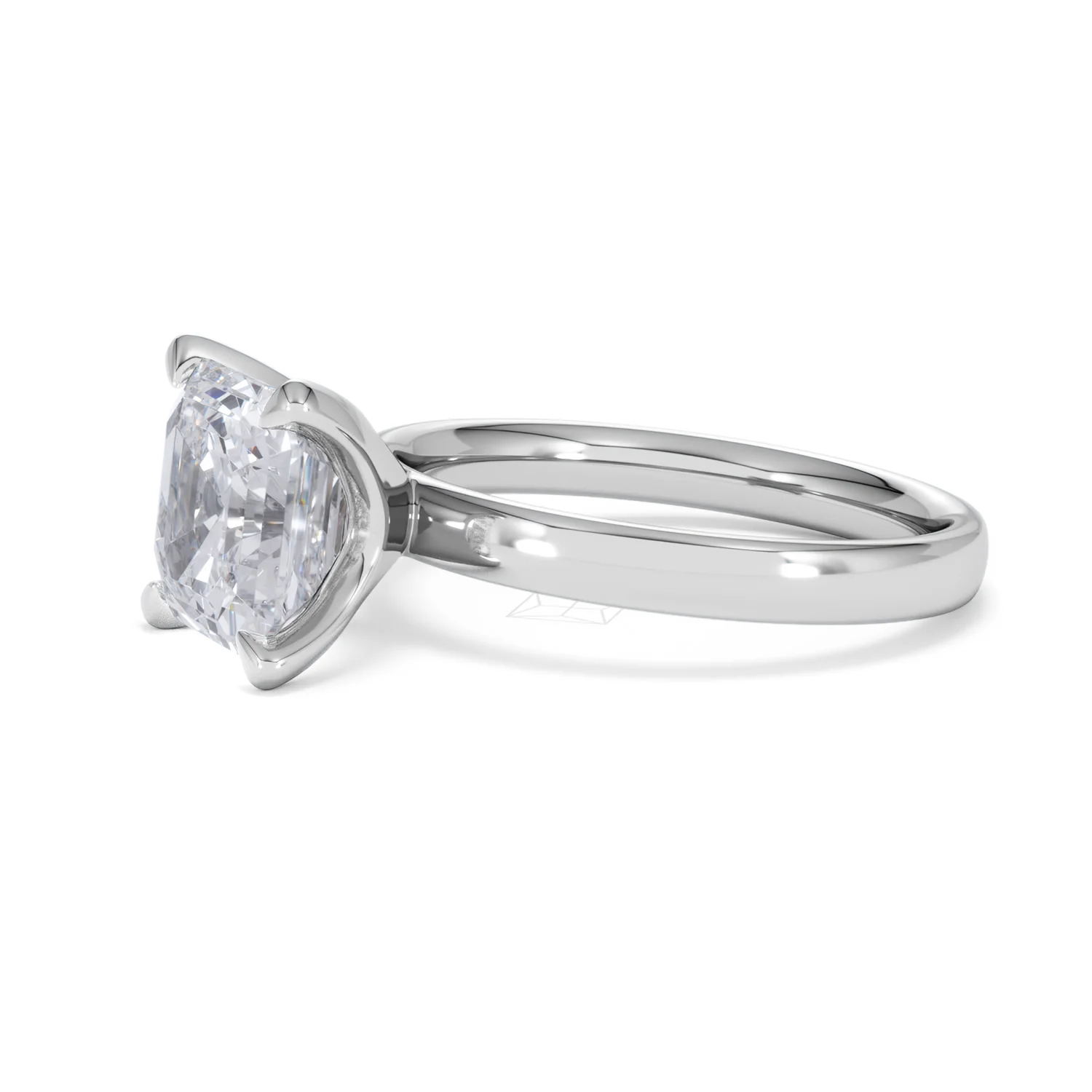 Origin 3.00ct Asscher Cut Lab Diamond Solitaire Engagement Ring in 18K White Gold - Image 73