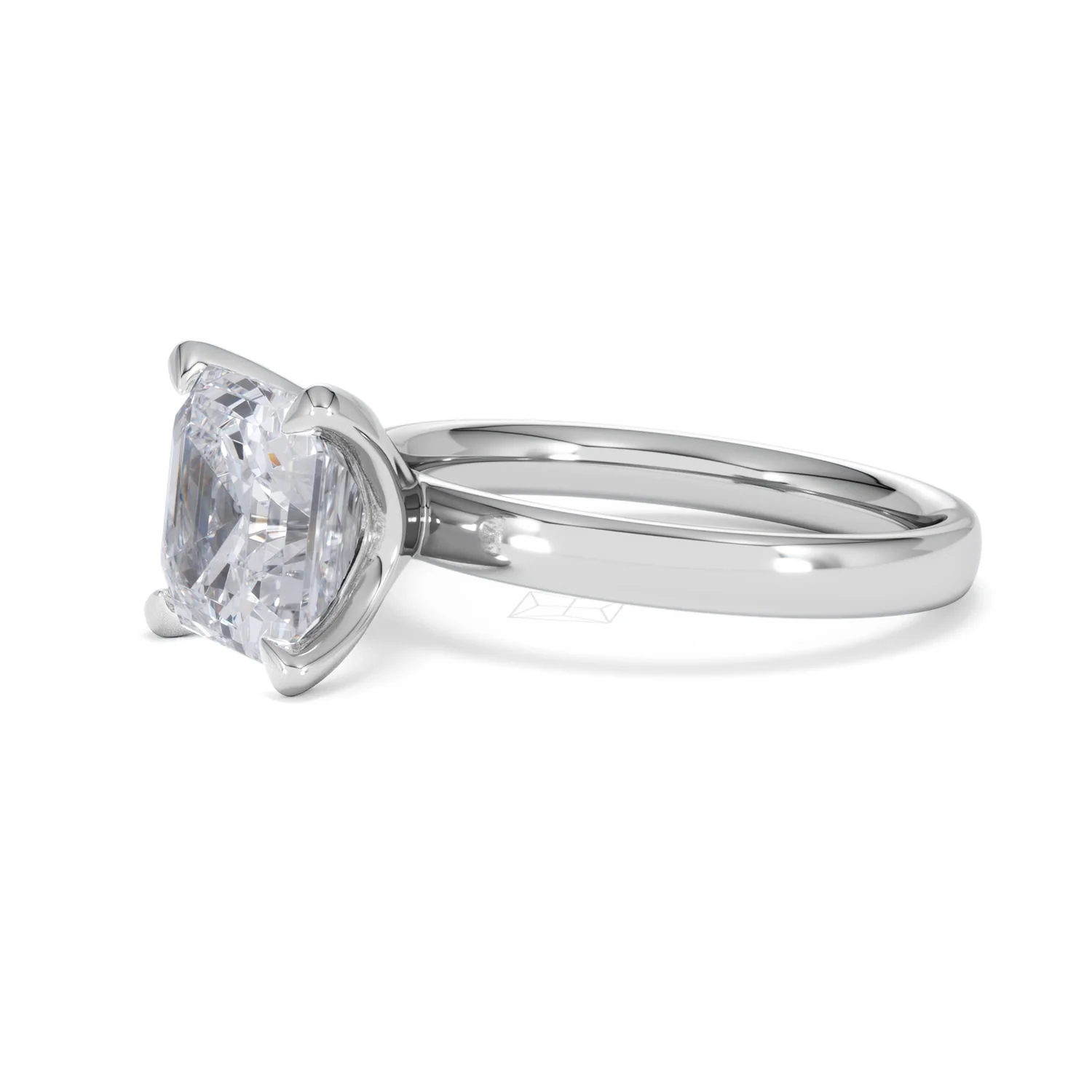 Origin 3.00ct Asscher Cut Lab Diamond Solitaire Engagement Ring in 18K White Gold - Image 74