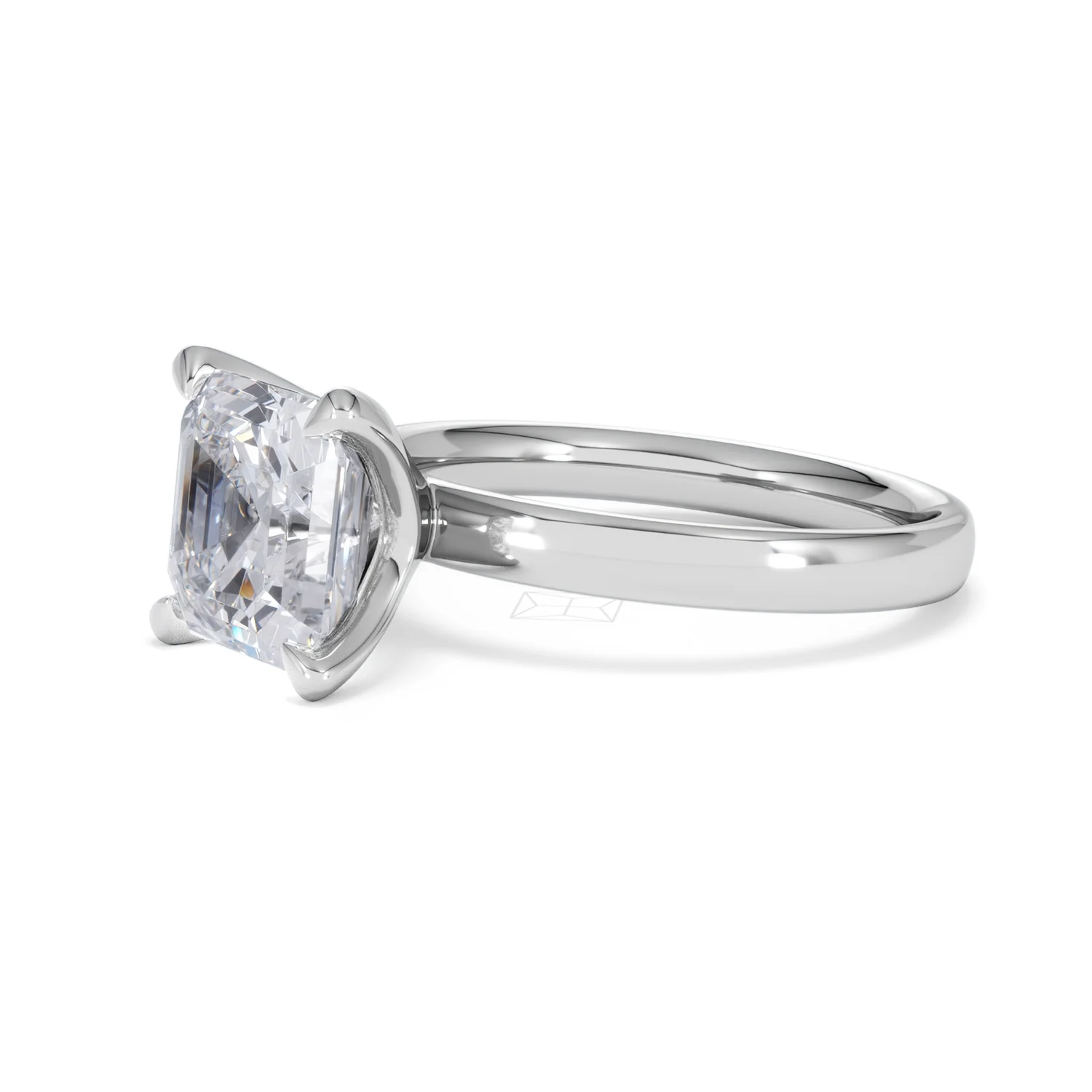 Origin 3.00ct Asscher Cut Lab Diamond Solitaire Engagement Ring in 18K White Gold - Image 75