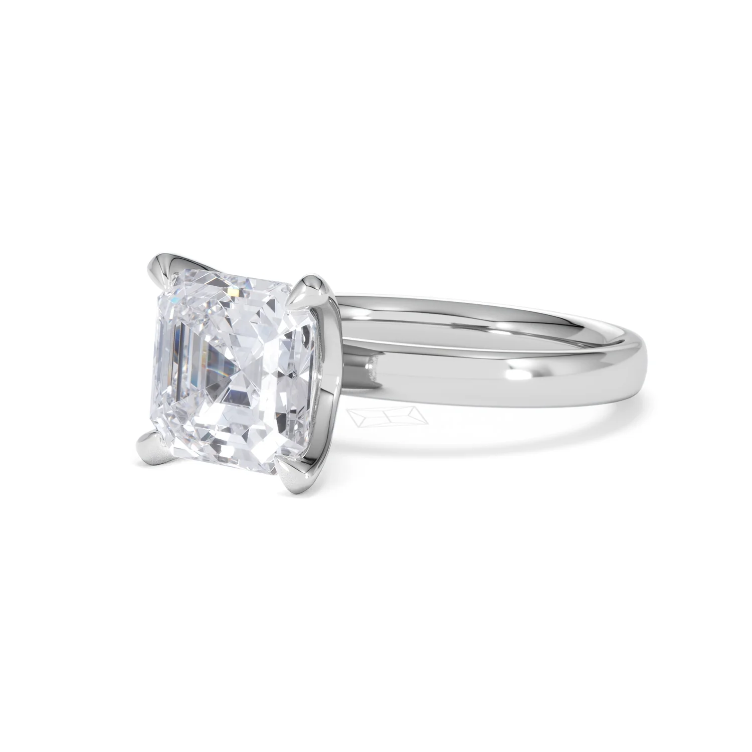 Origin 3.00ct Asscher Cut Lab Diamond Solitaire Engagement Ring in 18K White Gold - Image 79