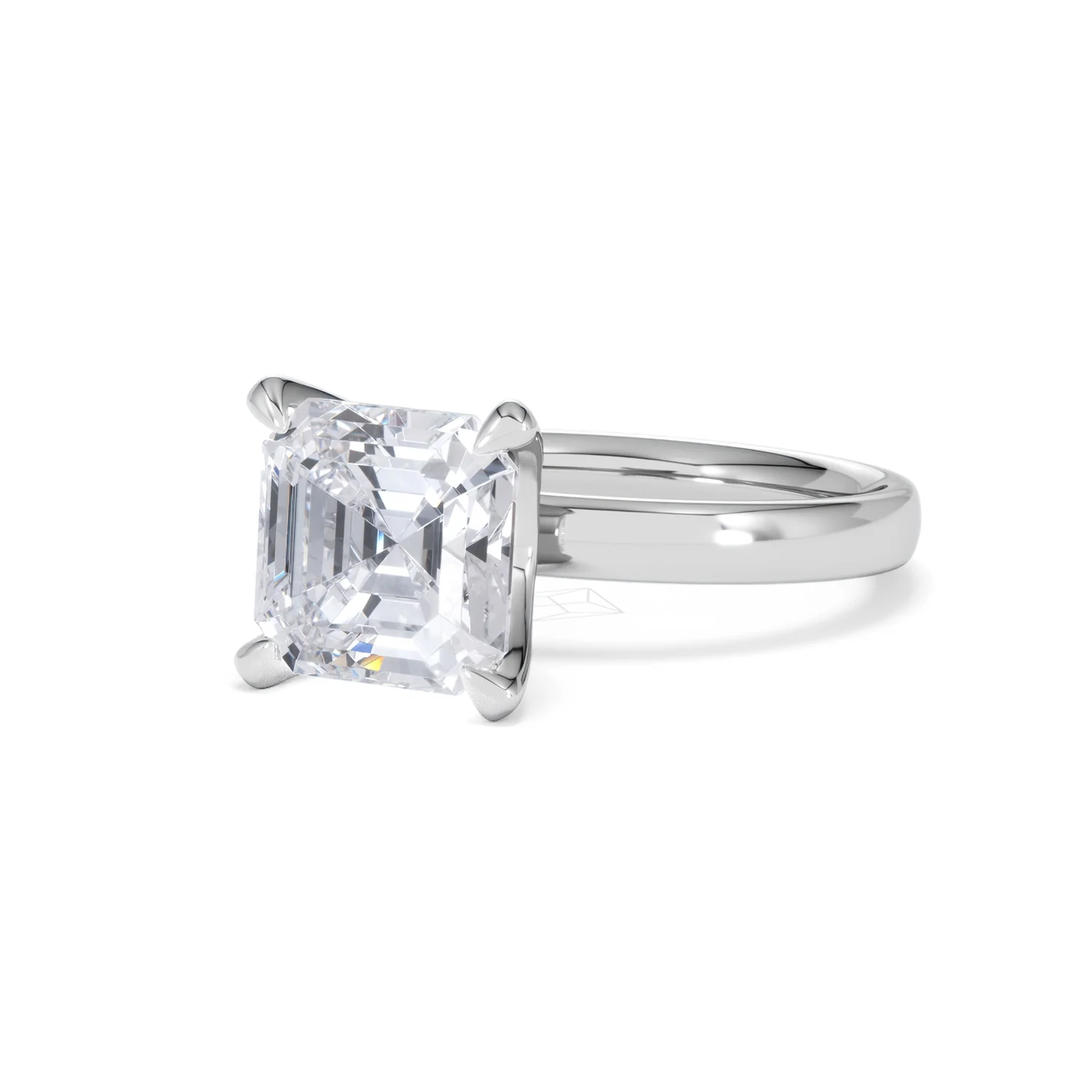 Origin 3.00ct Asscher Cut Lab Diamond Solitaire Engagement Ring in 18K White Gold - Image 81