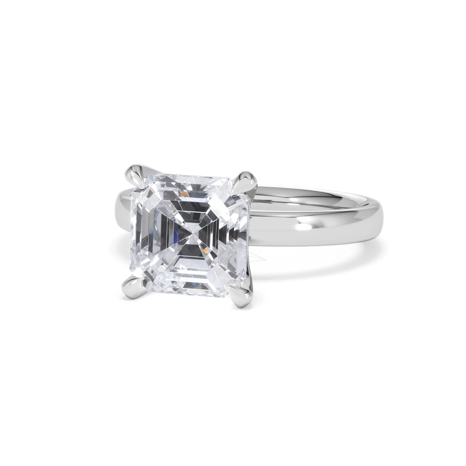 Origin 3.00ct Asscher Cut Lab Diamond Solitaire Engagement Ring in 18K White Gold - Image 83
