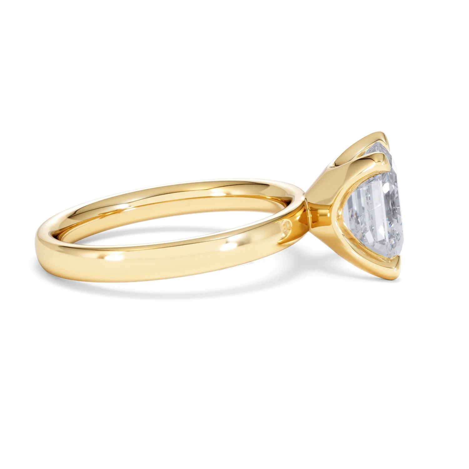 Origin 3.00ct Asscher Cut Lab Diamond Solitaire Engagement Ring in 18K Yellow Gold - Image 26
