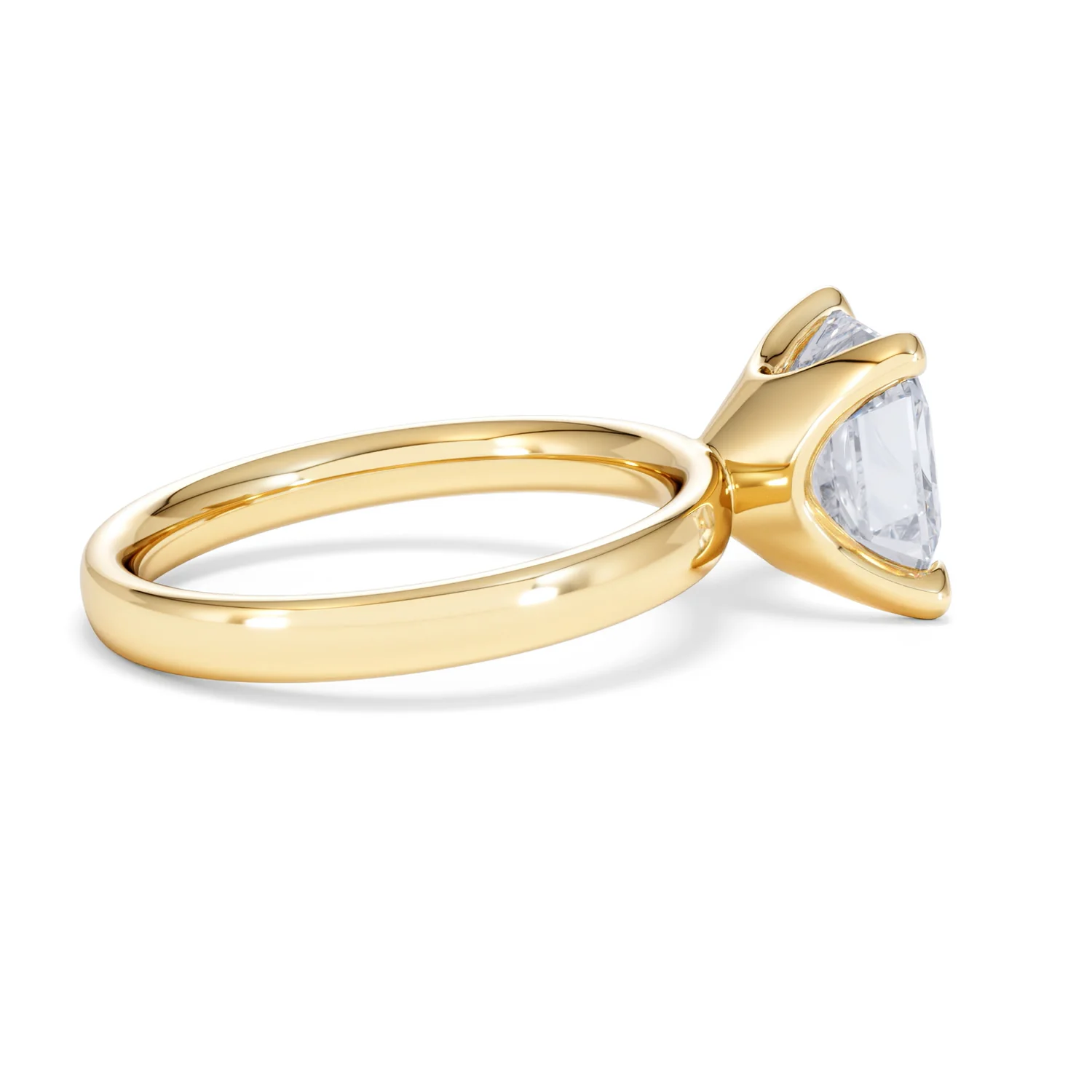 Origin 3.00ct Asscher Cut Lab Diamond Solitaire Engagement Ring in 18K Yellow Gold - Image 30