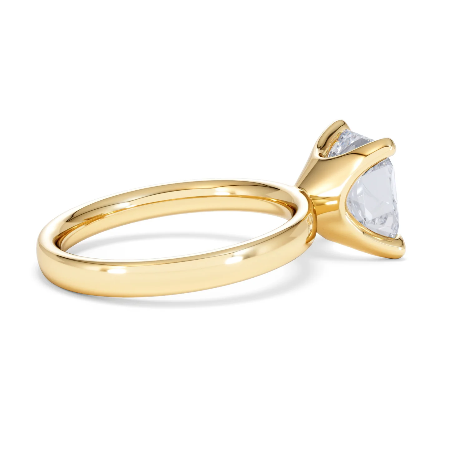 Origin 3.00ct Asscher Cut Lab Diamond Solitaire Engagement Ring in 18K Yellow Gold - Image 32