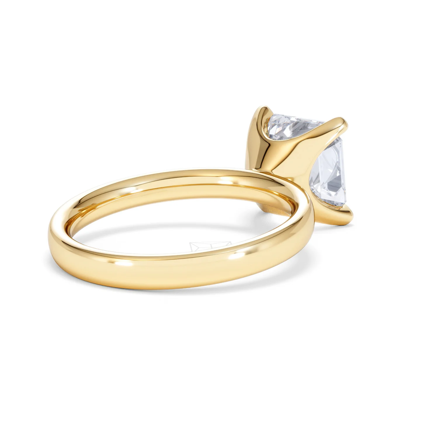 Origin 3.00ct Asscher Cut Lab Diamond Solitaire Engagement Ring in 18K Yellow Gold - Image 38