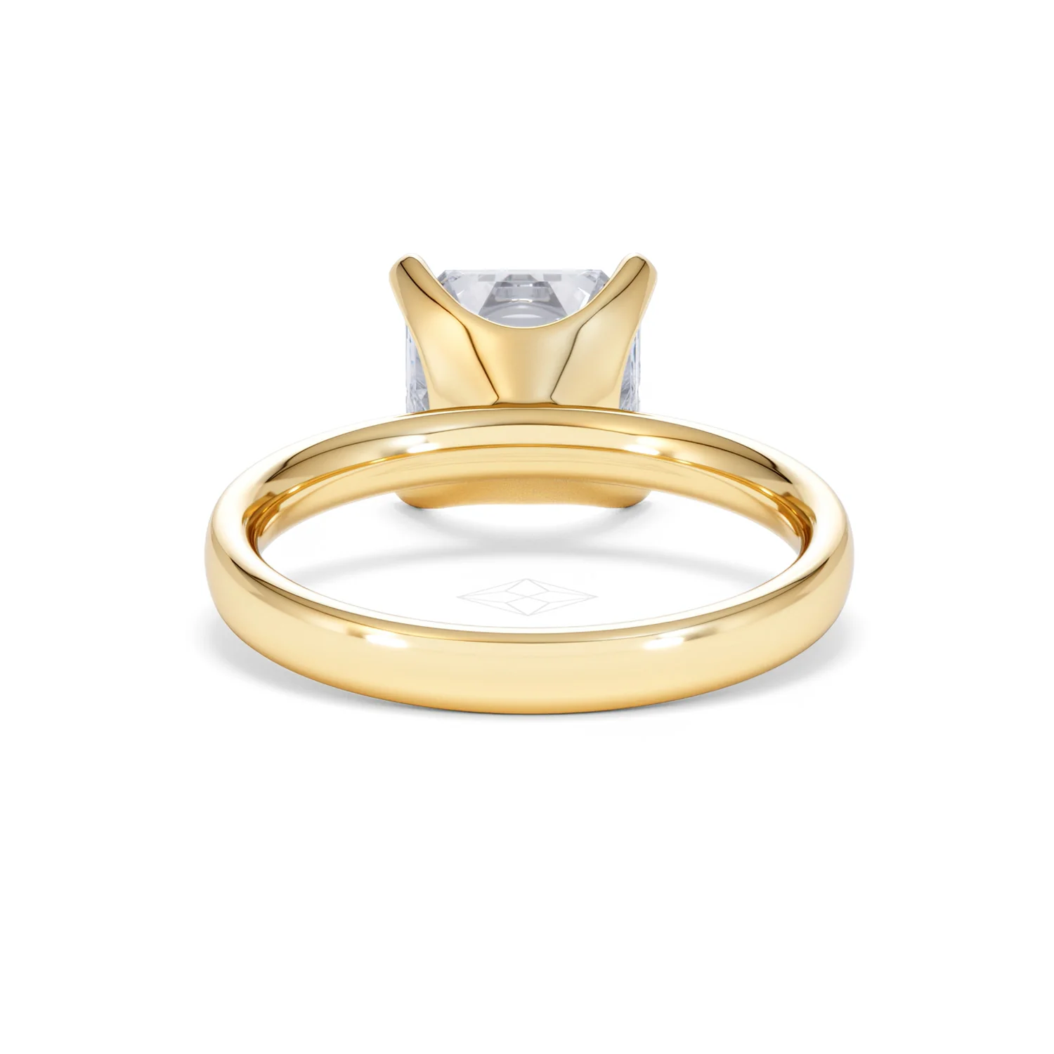 Origin 3.00ct Asscher Cut Lab Diamond Solitaire Engagement Ring in 18K Yellow Gold - Image 47