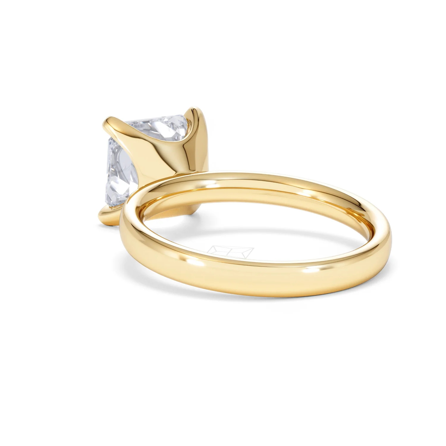 Origin 3.00ct Asscher Cut Lab Diamond Solitaire Engagement Ring in 18K Yellow Gold - Image 54