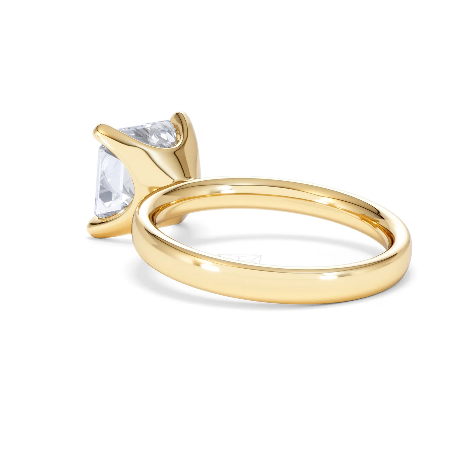 Origin 3.00ct Asscher Cut Lab Diamond Solitaire Engagement Ring in 18K Yellow Gold - Image 56