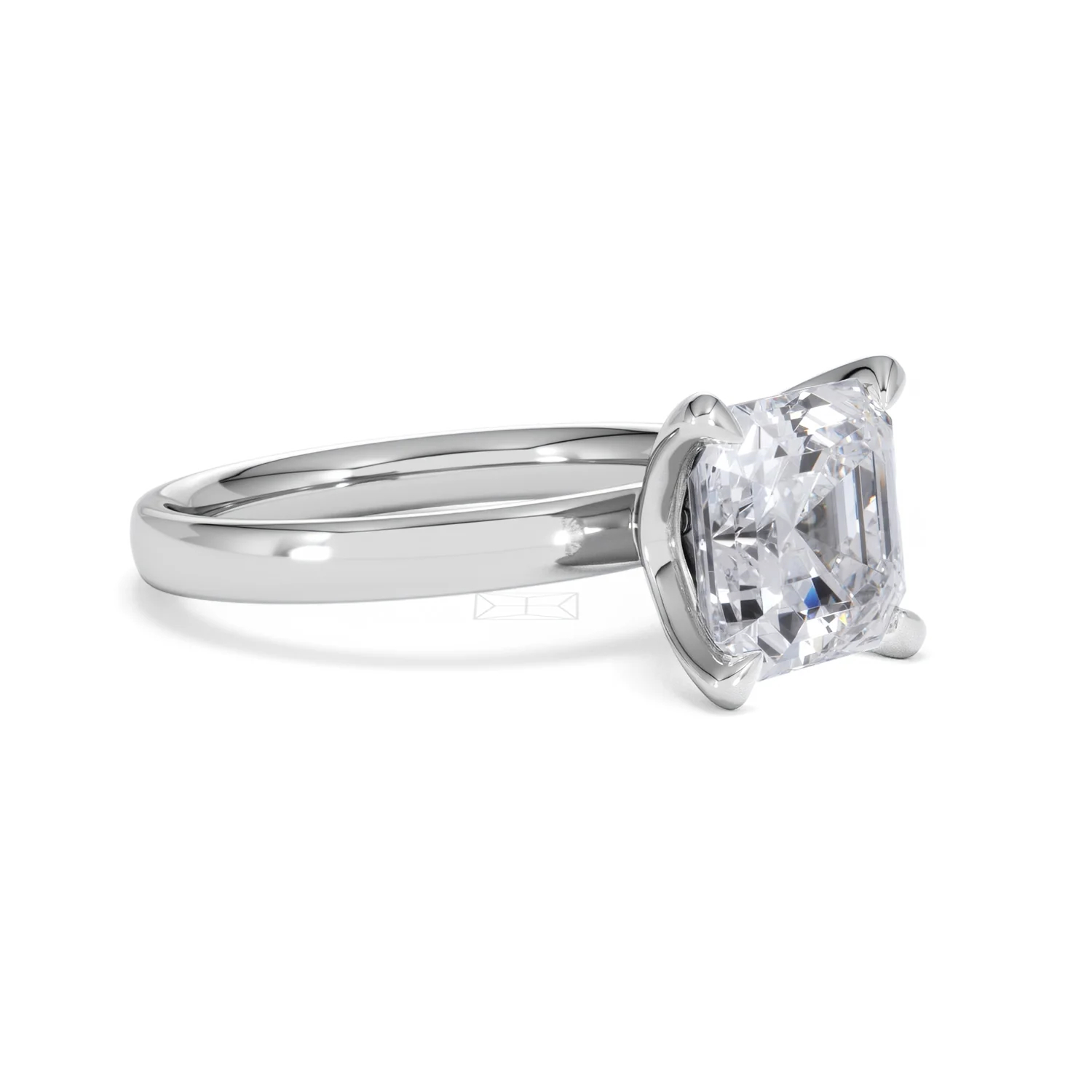 Origin 3.00ct Asscher Cut Lab Diamond Solitaire Engagement Ring in Platinum - Image 17