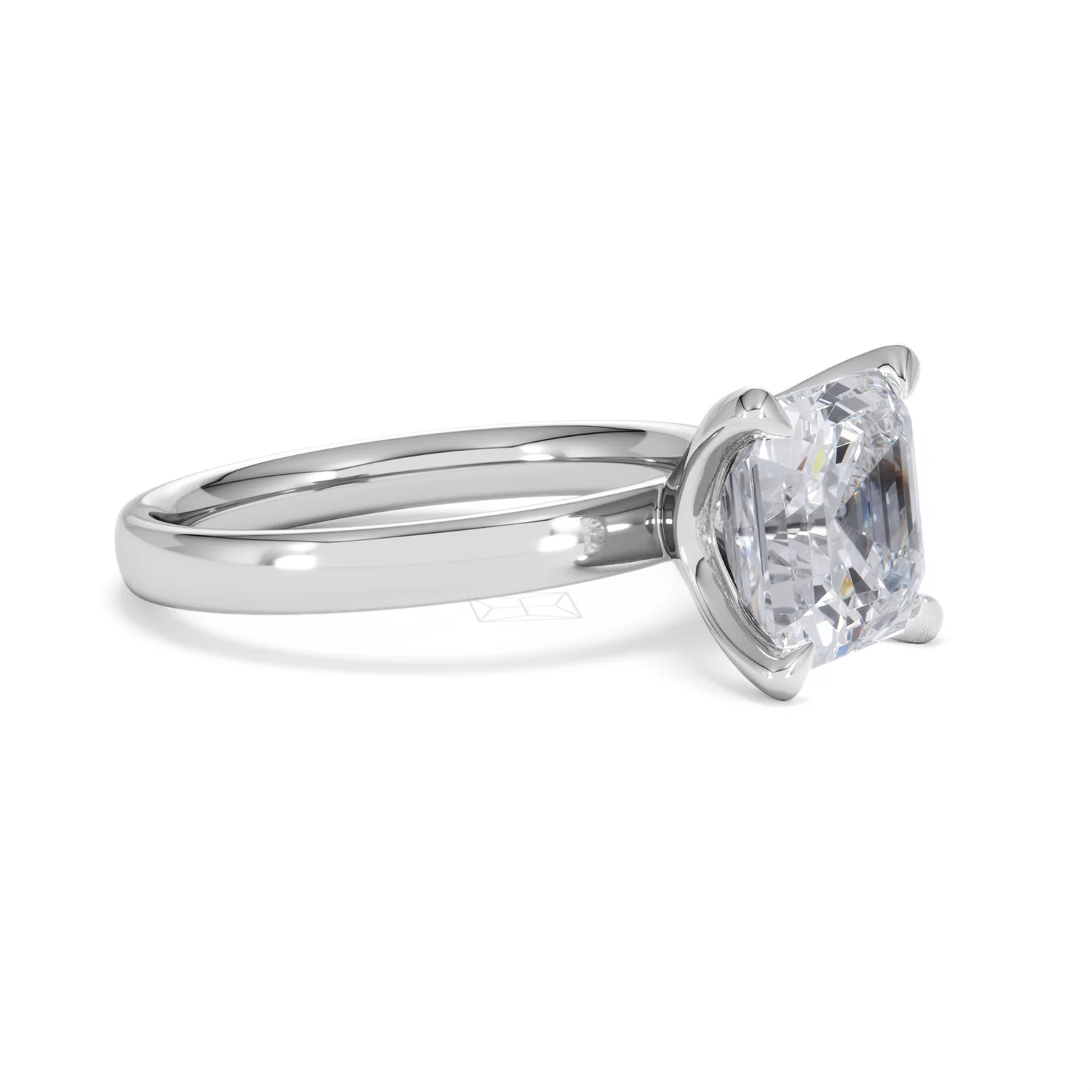 Origin 3.00ct Asscher Cut Lab Diamond Solitaire Engagement Ring in Platinum - Image 19
