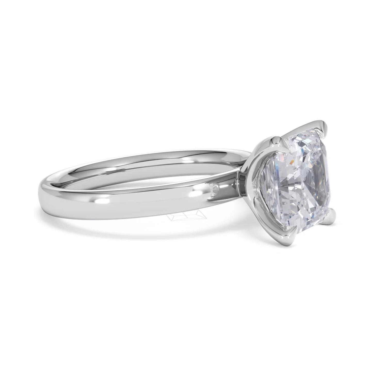 Origin 3.00ct Asscher Cut Lab Diamond Solitaire Engagement Ring in Platinum - Image 20