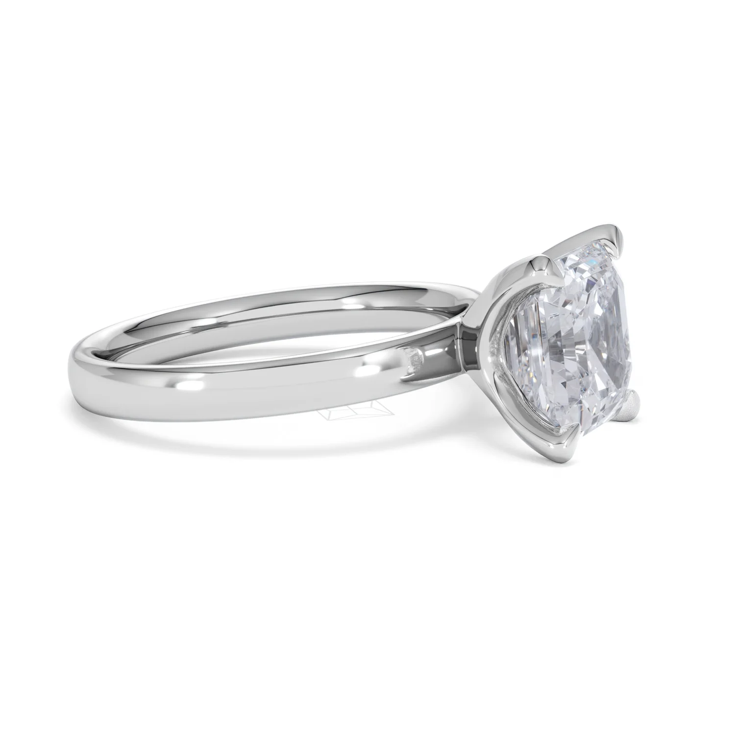 Origin 3.00ct Asscher Cut Lab Diamond Solitaire Engagement Ring in Platinum - Image 21