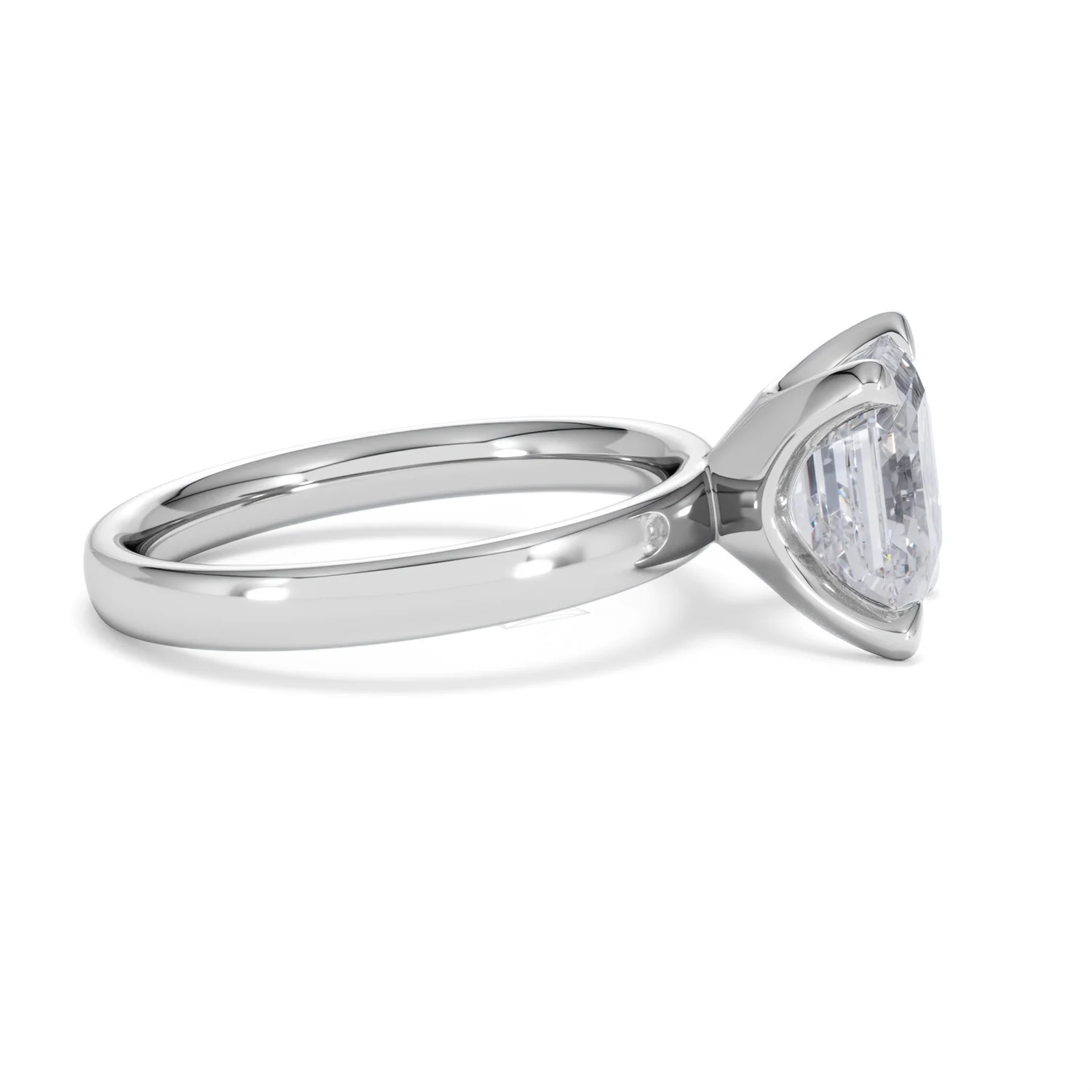 Origin 3.00ct Asscher Cut Lab Diamond Solitaire Engagement Ring in Platinum - Image 25