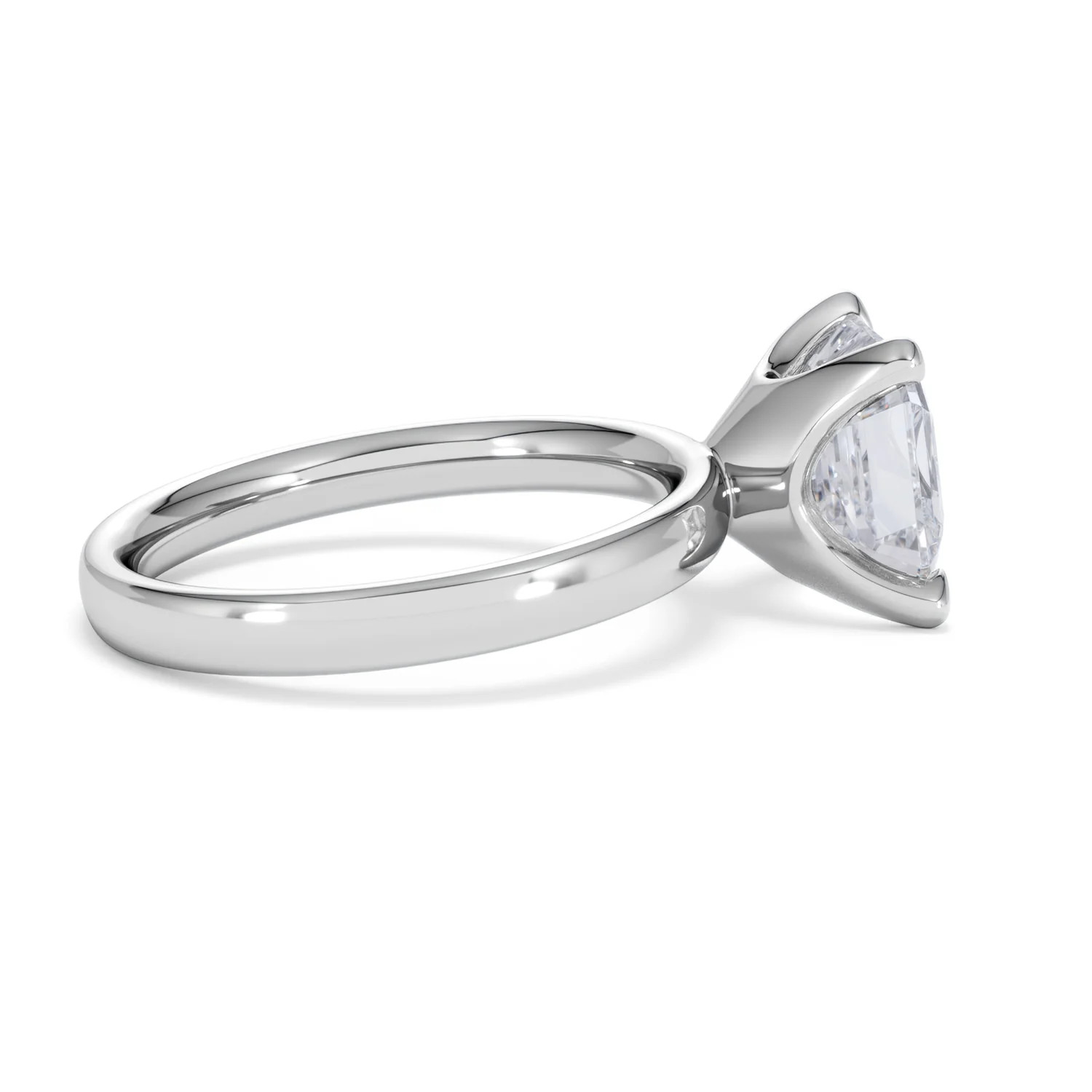 Origin 3.00ct Asscher Cut Lab Diamond Solitaire Engagement Ring in Platinum - Image 29