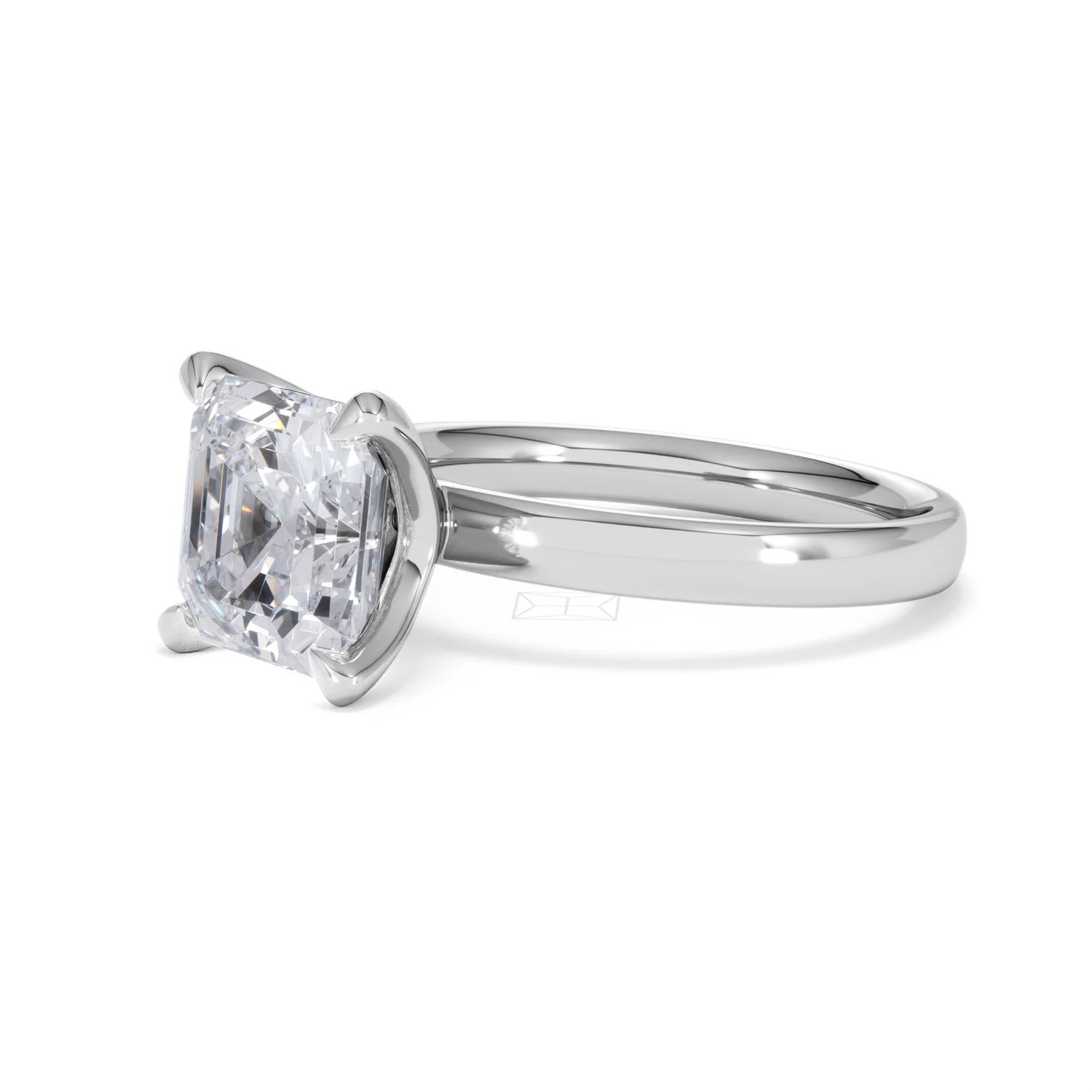 Origin 3.00ct Asscher Cut Lab Diamond Solitaire Engagement Ring in Platinum - Image 76