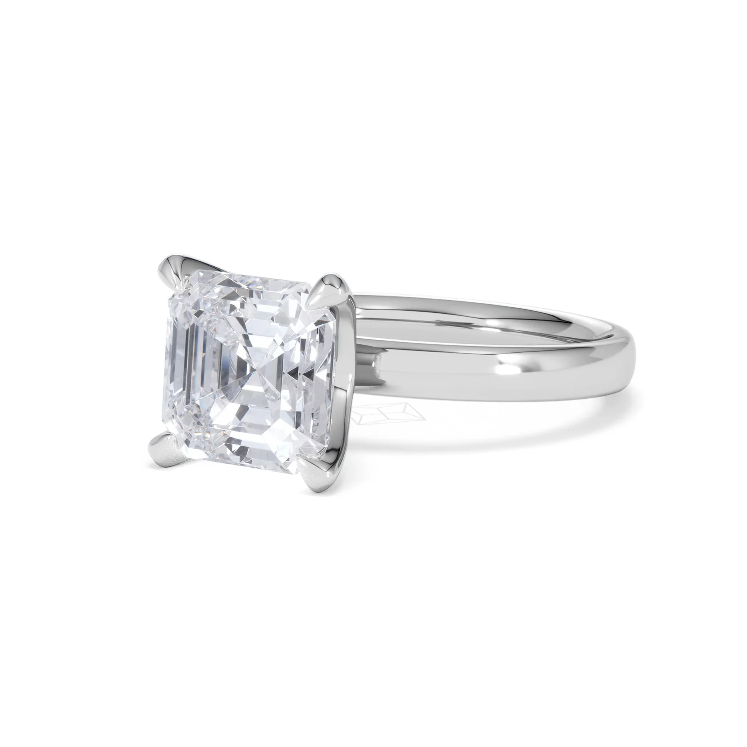 Origin 3.00ct Asscher Cut Lab Diamond Solitaire Engagement Ring in Platinum - Image 80