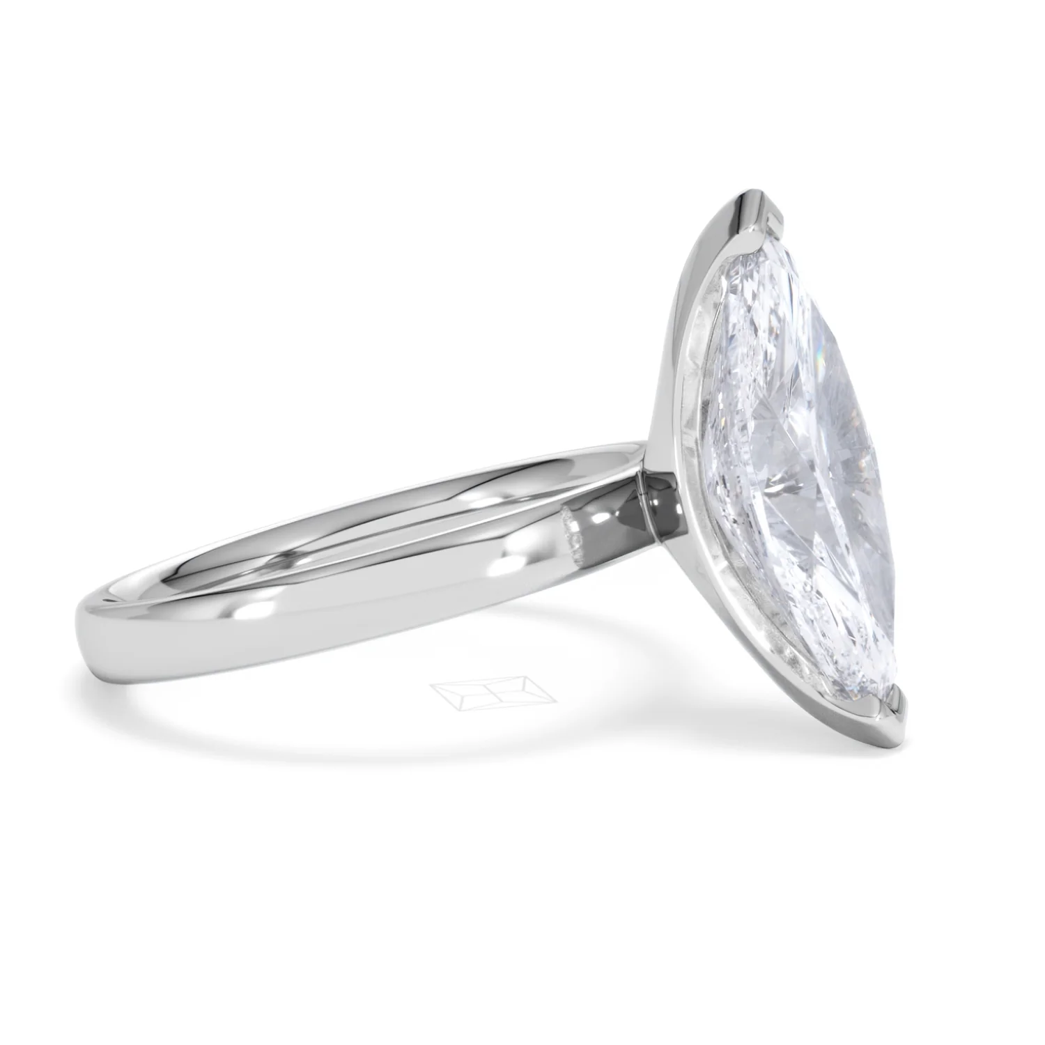 Origin 3.00ct Marquise Cut Lab Diamond Solitaire Engagement Ring in 18K White Gold - Image 21