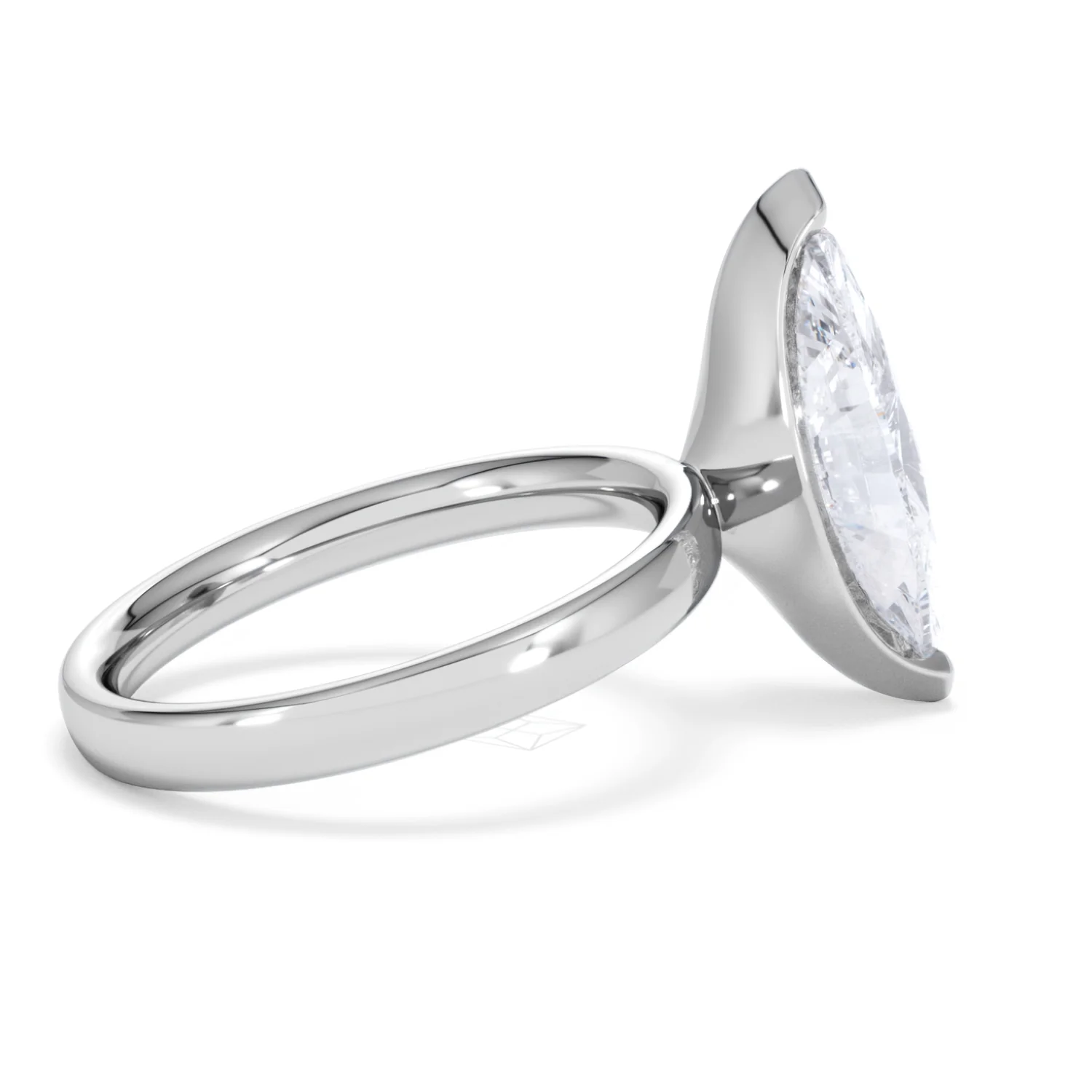 Origin 3.00ct Marquise Cut Lab Diamond Solitaire Engagement Ring in 18K White Gold - Image 30