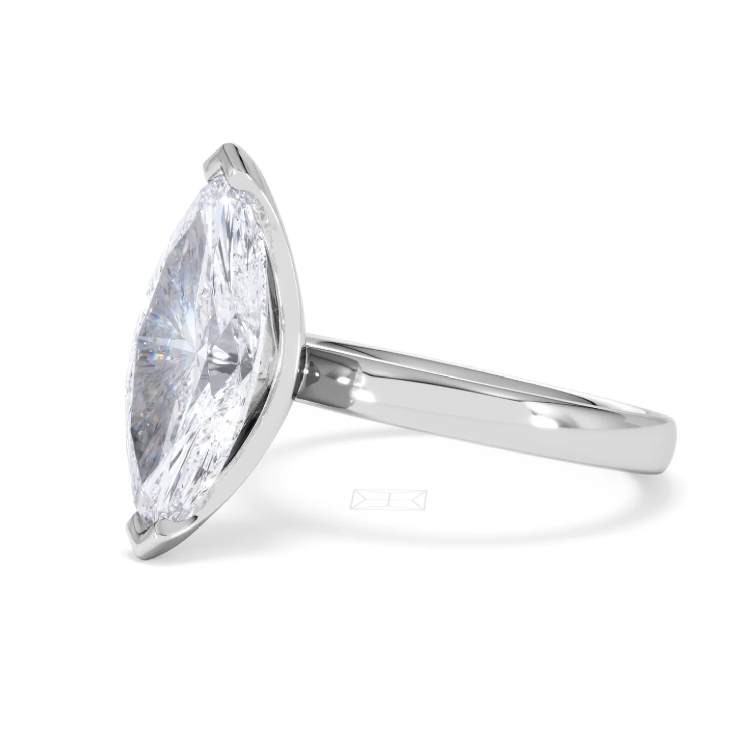 Origin 3.00ct Marquise Cut Lab Diamond Solitaire Engagement Ring in 18K White Gold - Image 76