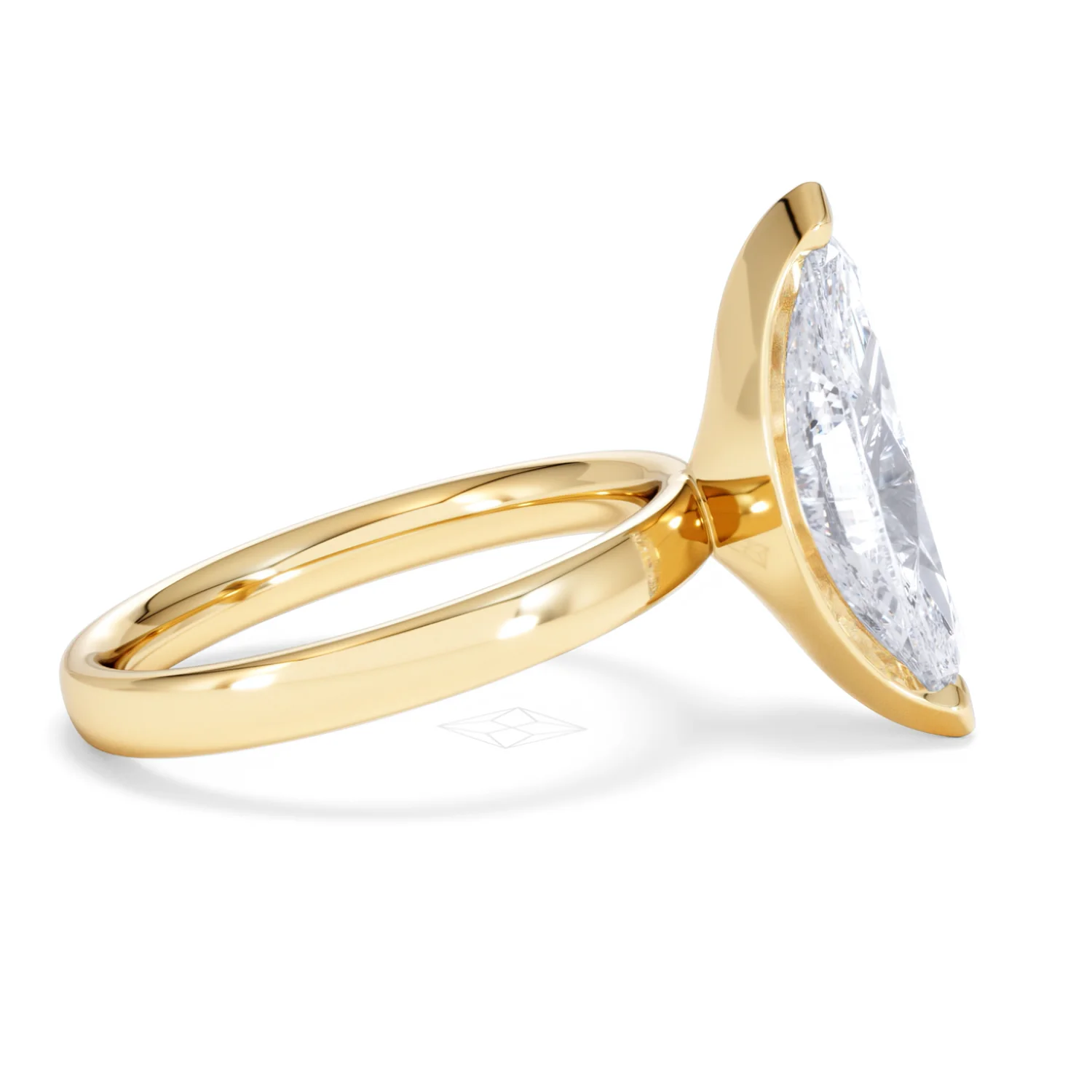 Origin 3.00ct Marquise Cut Lab Diamond Solitaire Engagement Ring in 18K Yellow Gold - Image 26
