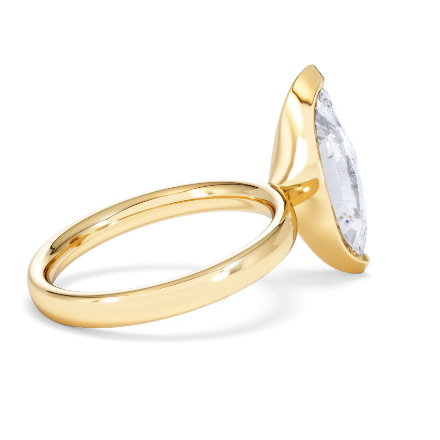 Origin 3.00ct Marquise Cut Lab Diamond Solitaire Engagement Ring in 18K Yellow Gold - Image 33