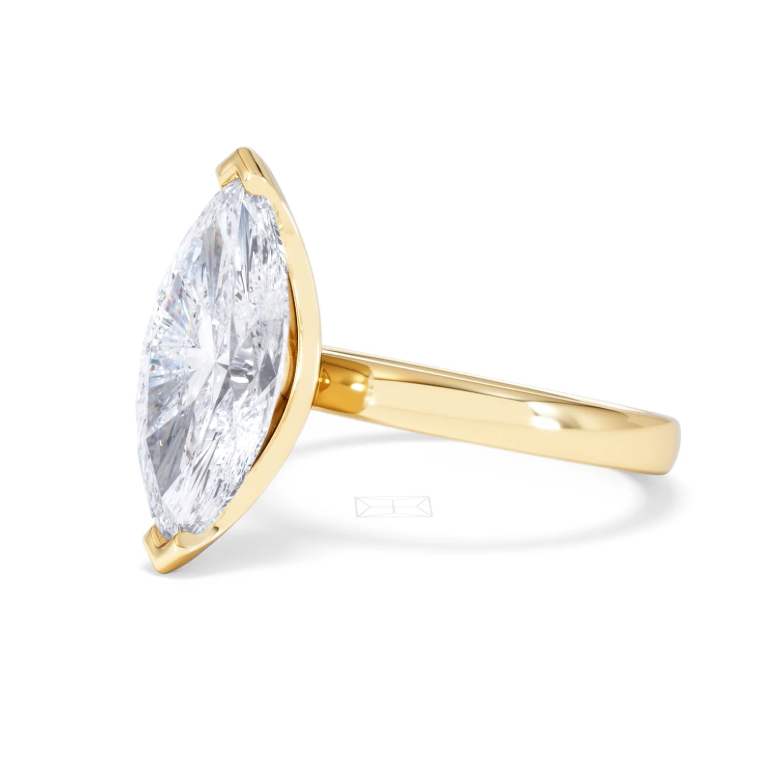 Origin 3.00ct Marquise Cut Lab Diamond Solitaire Engagement Ring in 18K Yellow Gold - Image 77