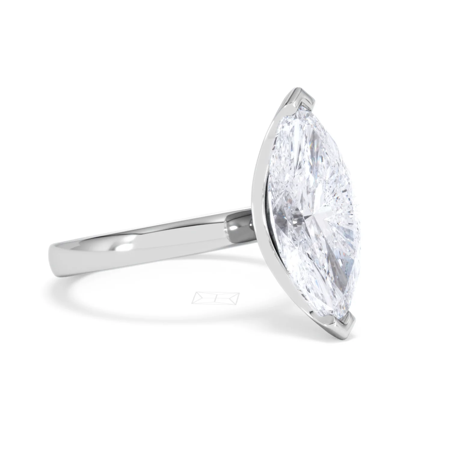 Origin 3.00ct Marquise Cut Lab Diamond Solitaire Engagement Ring in Platinum - Image 16