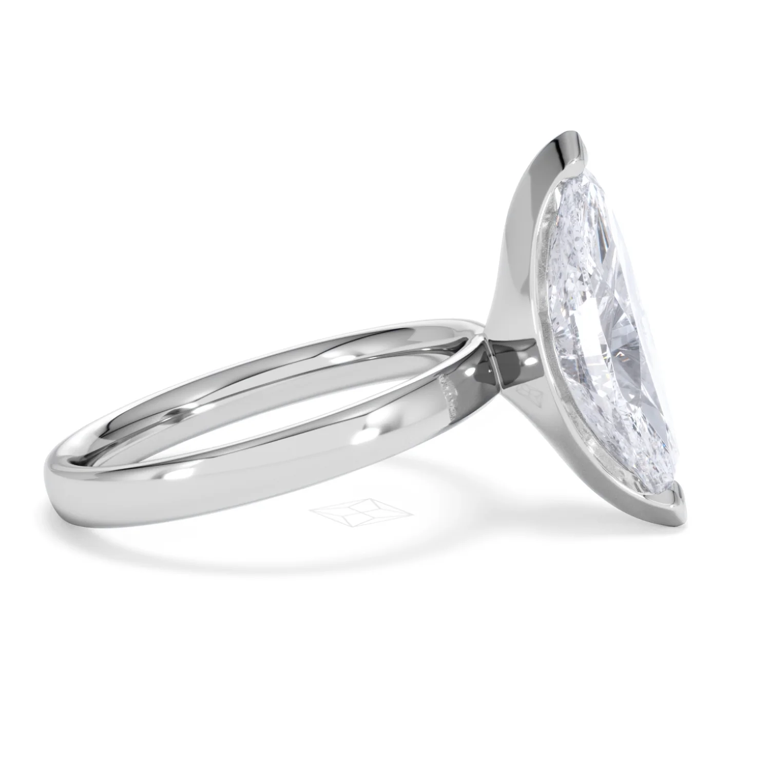 Origin 3.00ct Marquise Cut Lab Diamond Solitaire Engagement Ring in Platinum - Image 25