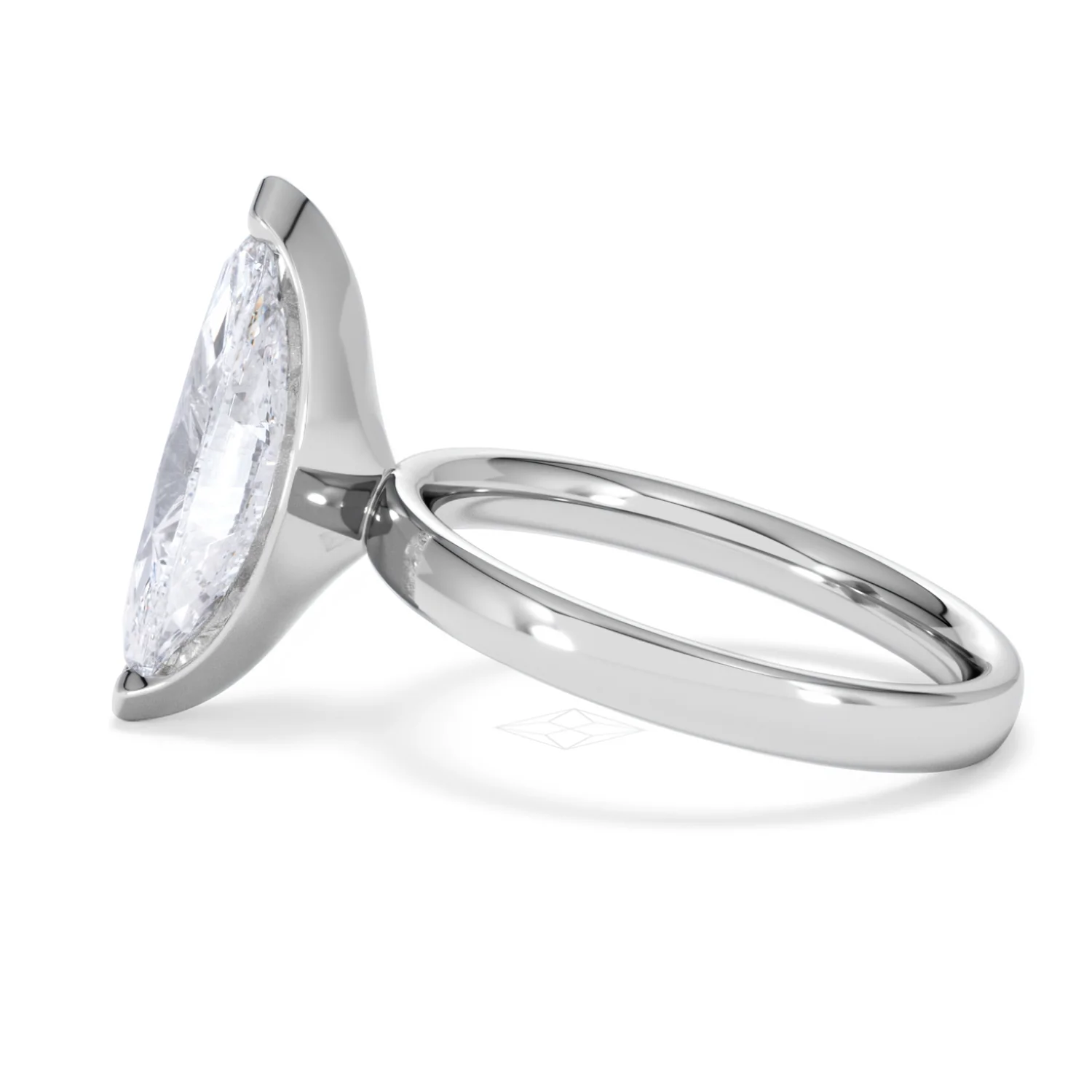 Origin 3.00ct Marquise Cut Lab Diamond Solitaire Engagement Ring in Platinum - Image 66