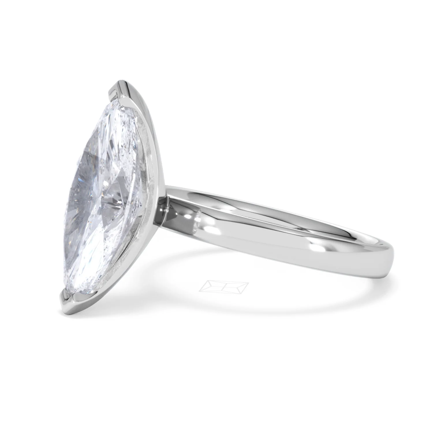 Origin 3.00ct Marquise Cut Lab Diamond Solitaire Engagement Ring in Platinum - Image 74