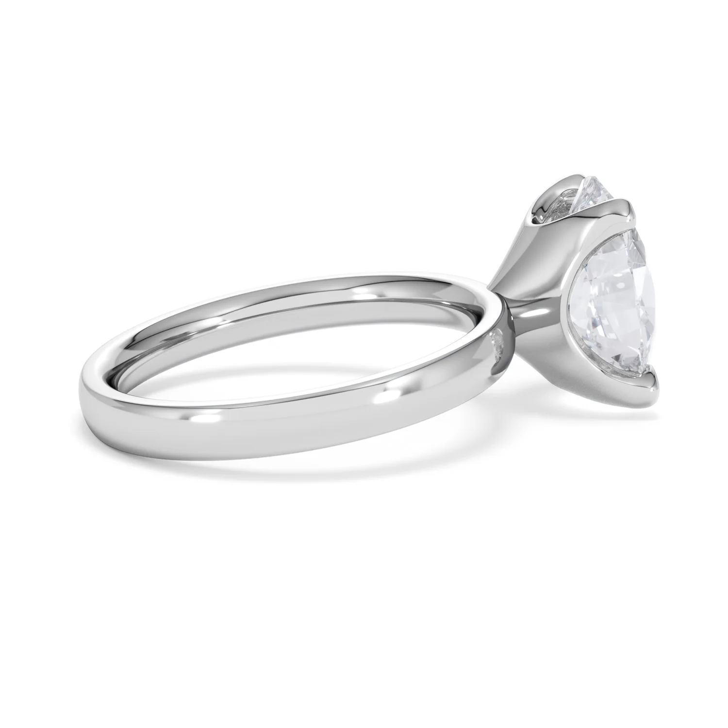 Origin 3.00ct Oval Cut Lab Diamond Solitaire Engagement Ring in 18K White Gold - Image 30