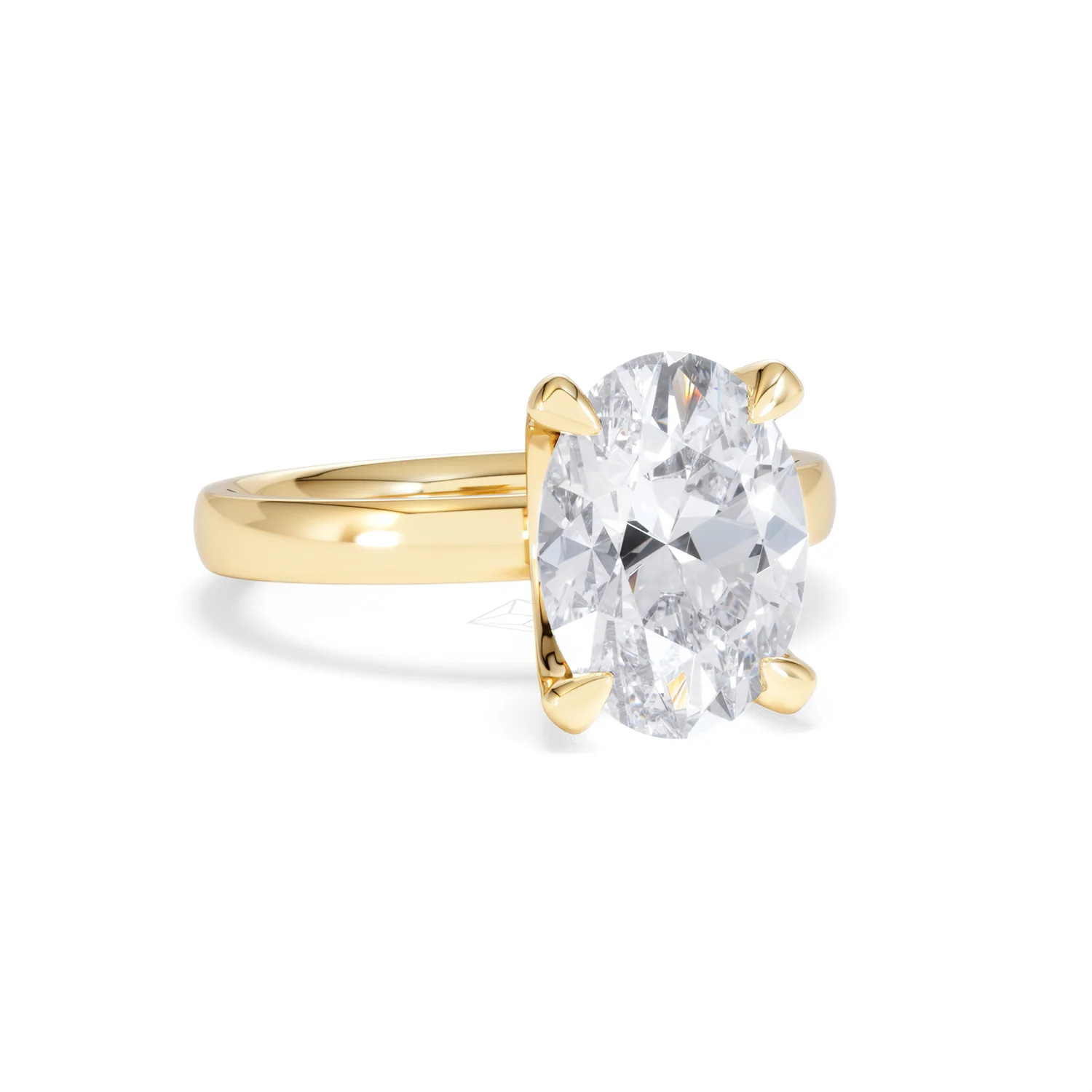 Origin 3.00ct Oval Cut Lab Diamond Solitaire Engagement Ring in 18K Yellow Gold - Image 11