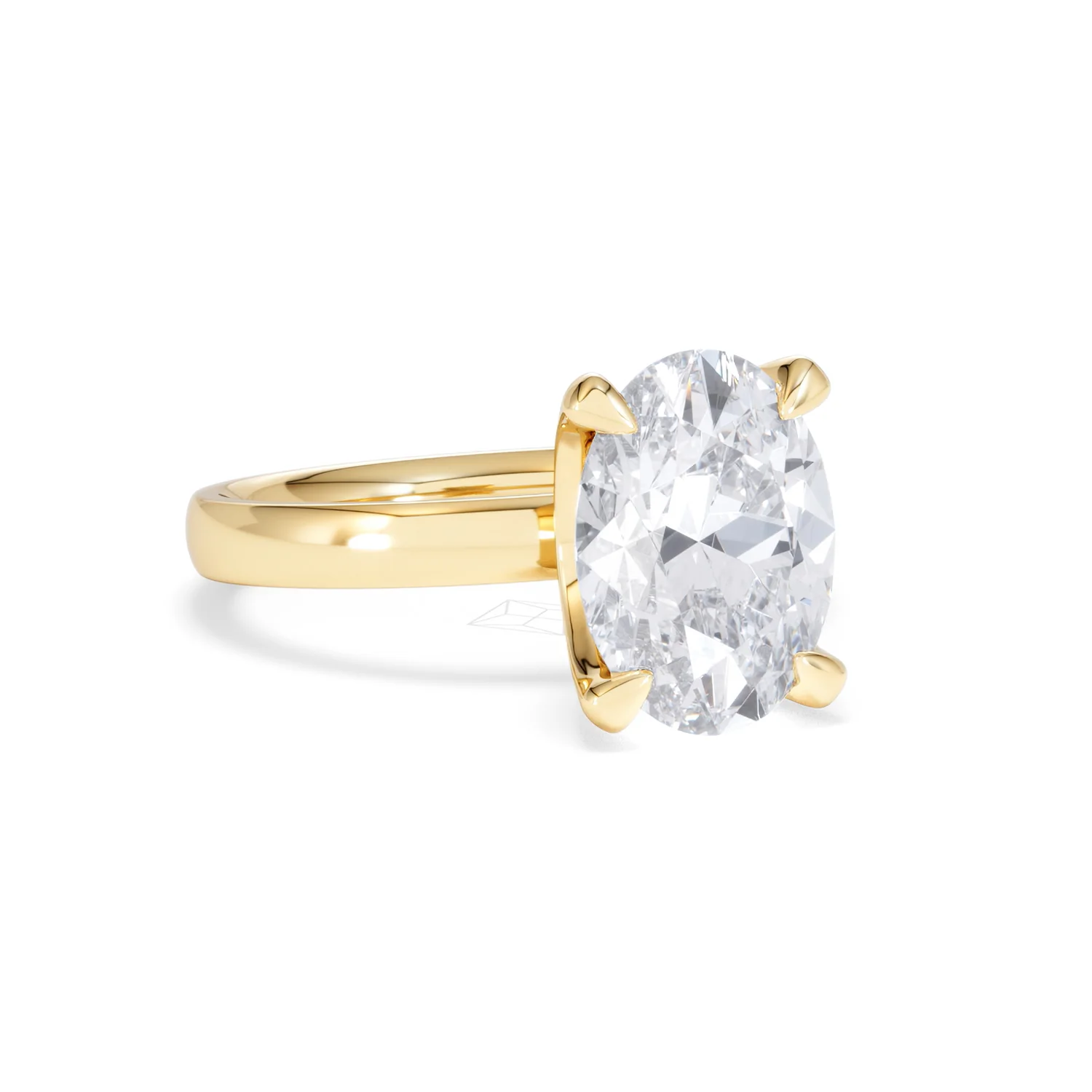 Origin 3.00ct Oval Cut Lab Diamond Solitaire Engagement Ring in 18K Yellow Gold - Image 12