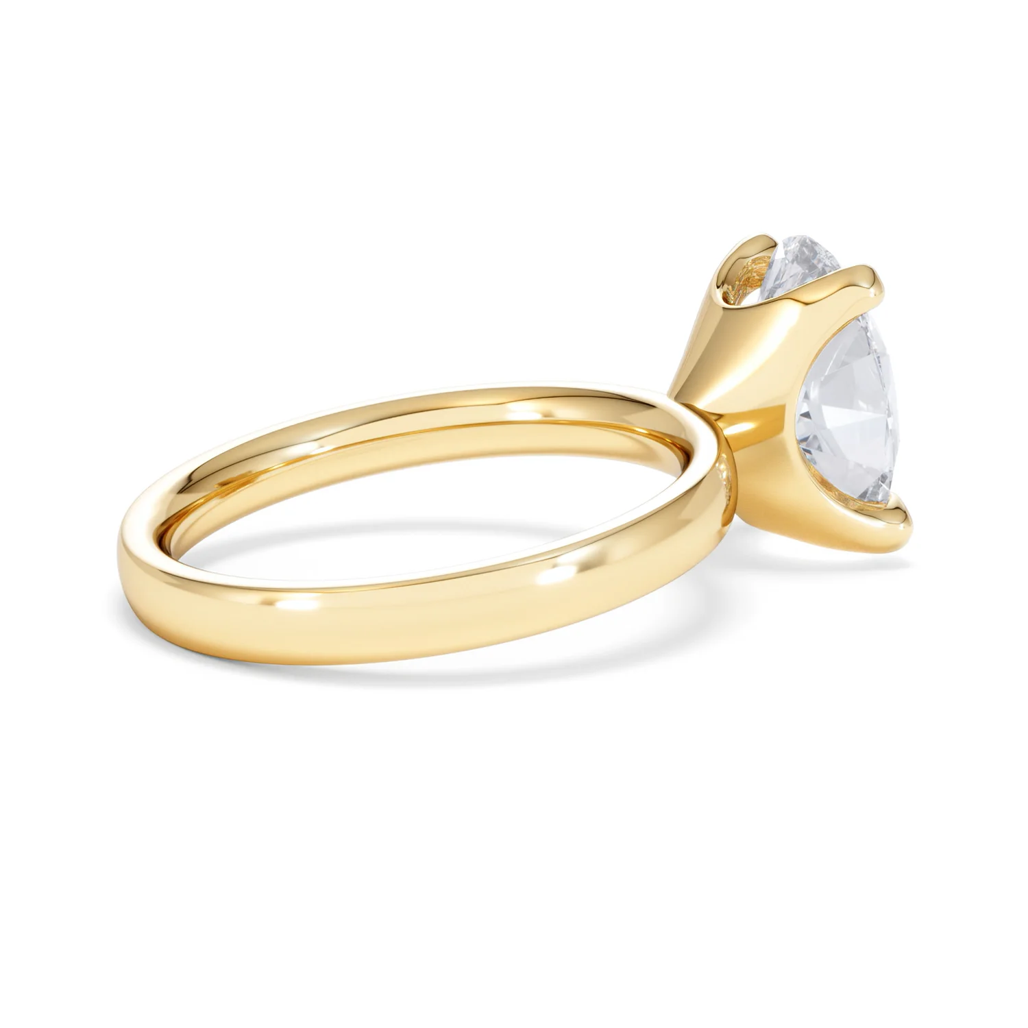 Origin 3.00ct Oval Cut Lab Diamond Solitaire Engagement Ring in 18K Yellow Gold - Image 33