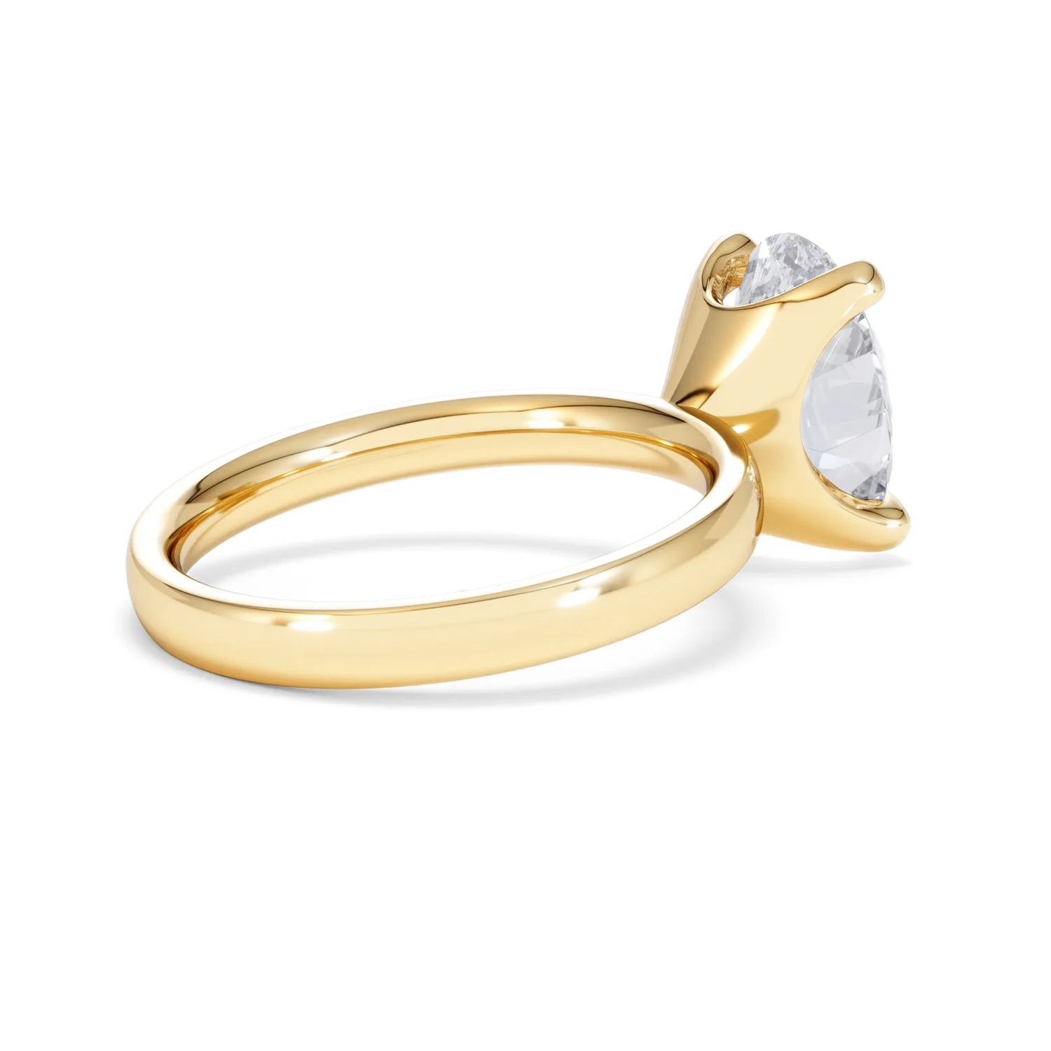 Origin 3.00ct Oval Cut Lab Diamond Solitaire Engagement Ring in 18K Yellow Gold - Image 35