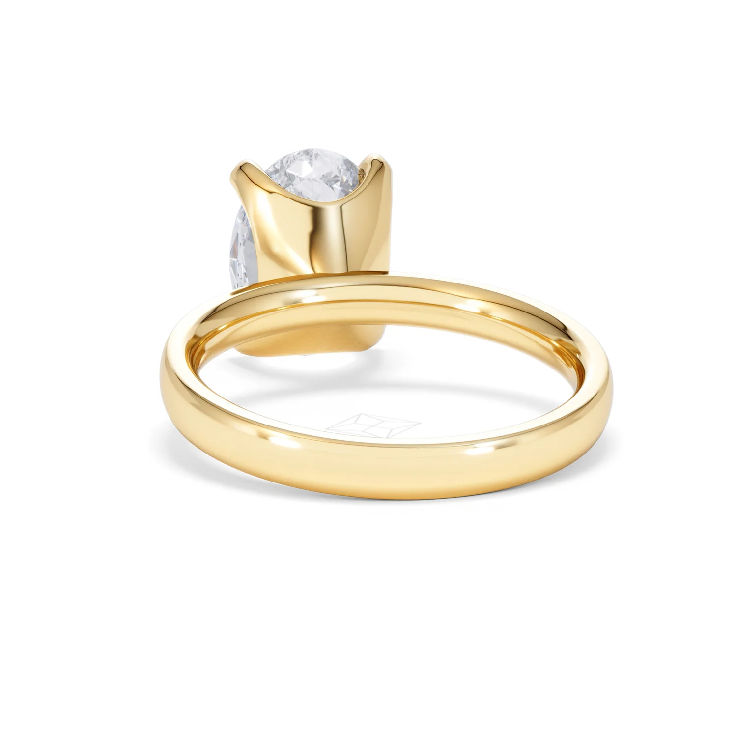 Origin 3.00ct Oval Cut Lab Diamond Solitaire Engagement Ring in 18K Yellow Gold - Image 50