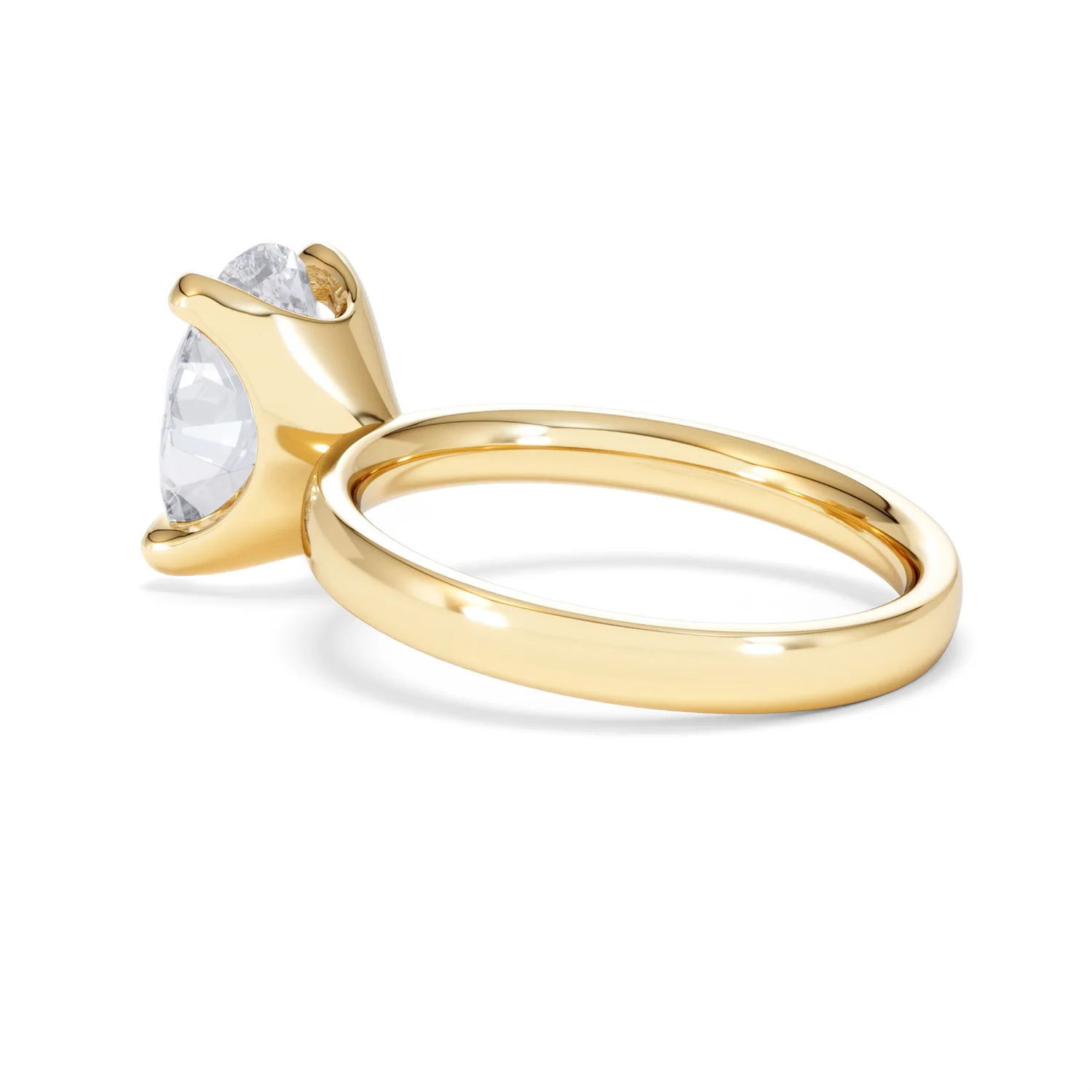 Origin 3.00ct Oval Cut Lab Diamond Solitaire Engagement Ring in 18K Yellow Gold - Image 59