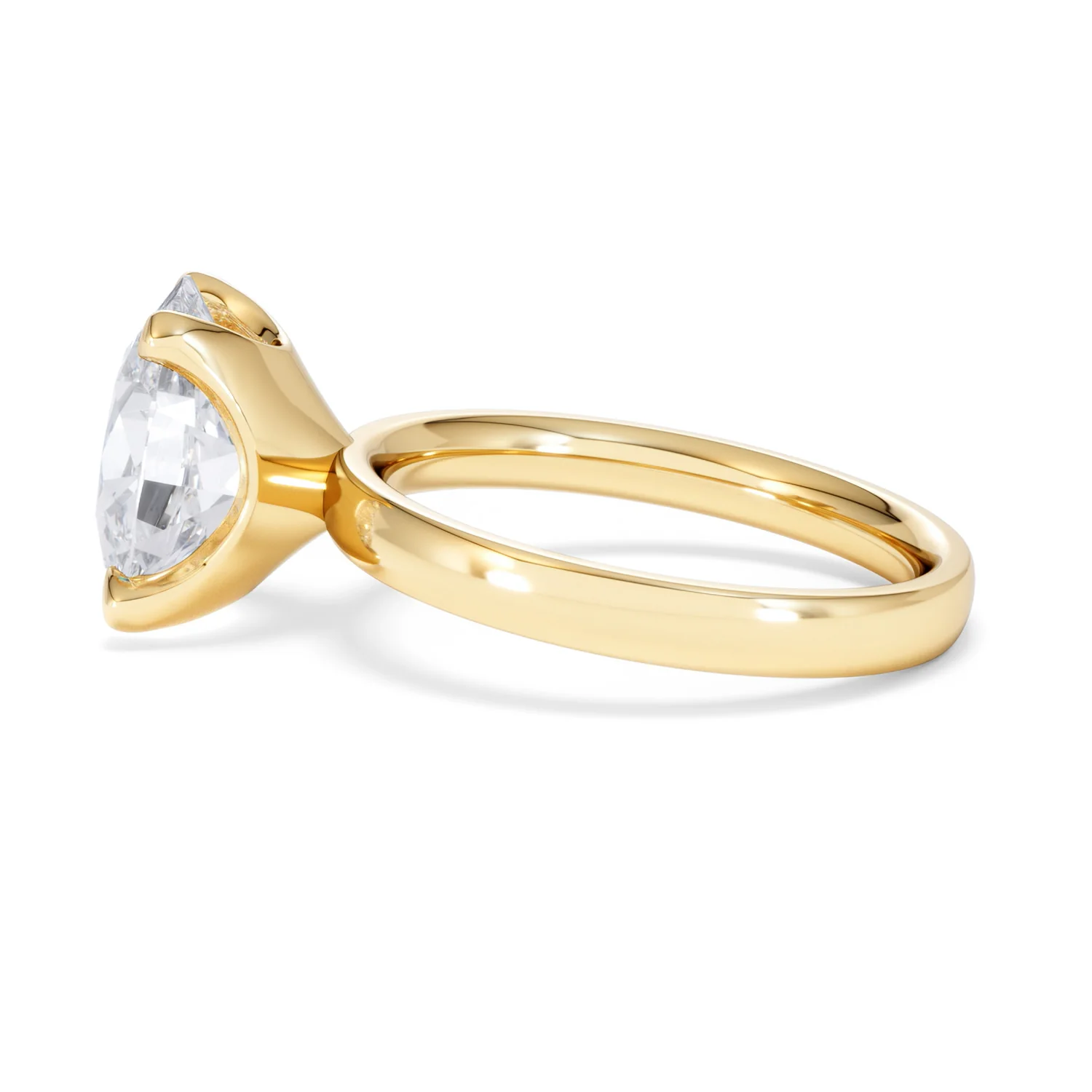 Origin 3.00ct Oval Cut Lab Diamond Solitaire Engagement Ring in 18K Yellow Gold - Image 66