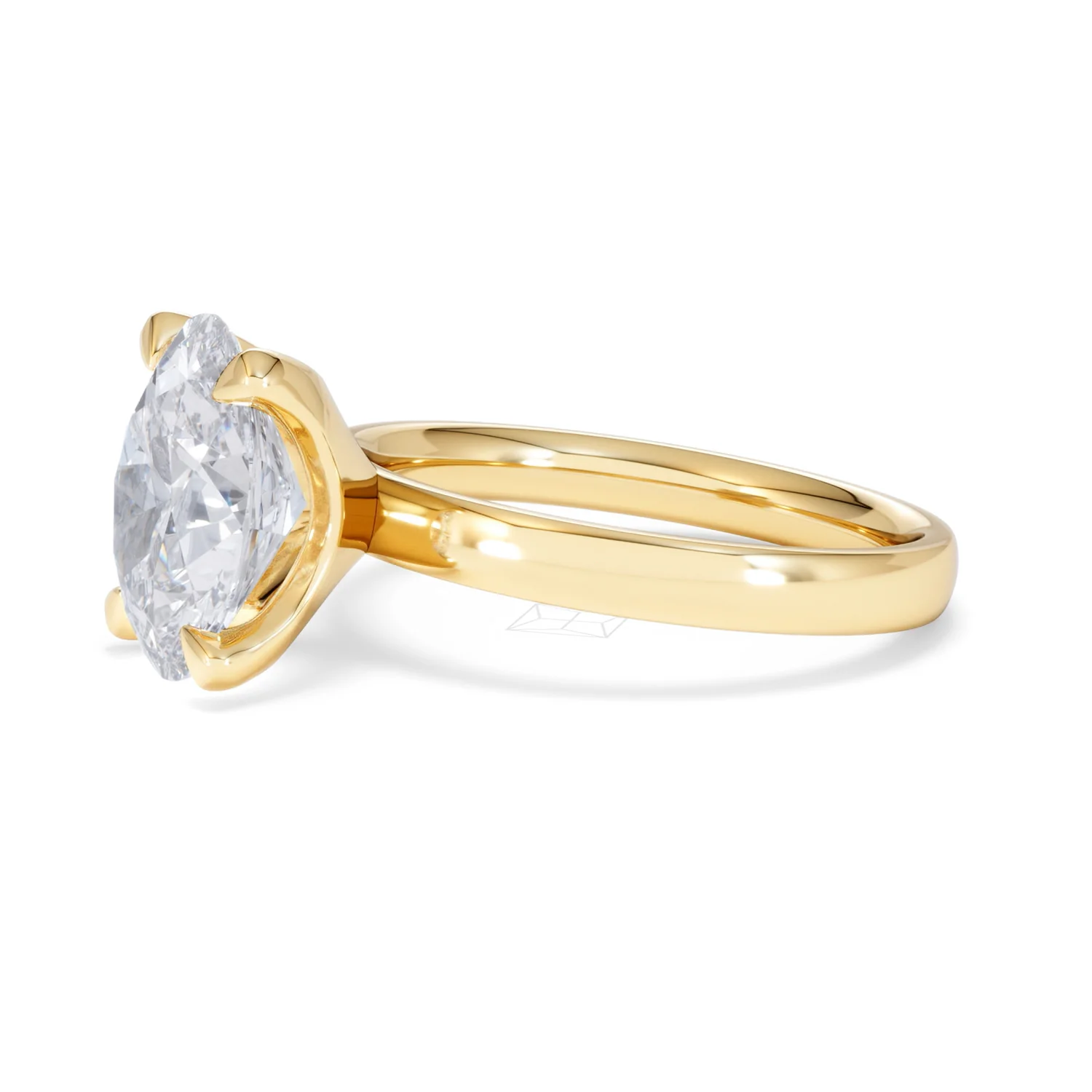 Origin 3.00ct Oval Cut Lab Diamond Solitaire Engagement Ring in 18K Yellow Gold - Image 73