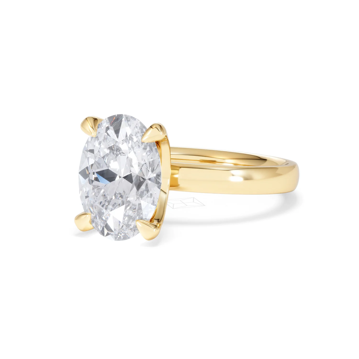 Origin 3.00ct Oval Cut Lab Diamond Solitaire Engagement Ring in 18K Yellow Gold - Image 81